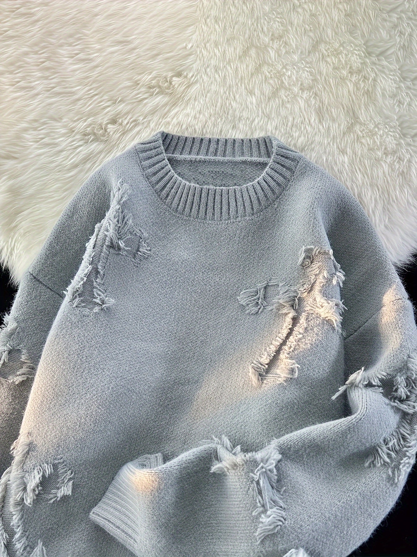 Stylish Ripped Sweater