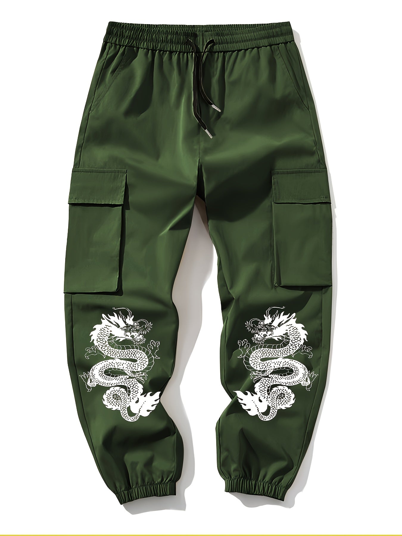 Dragon Print Cargo Pants