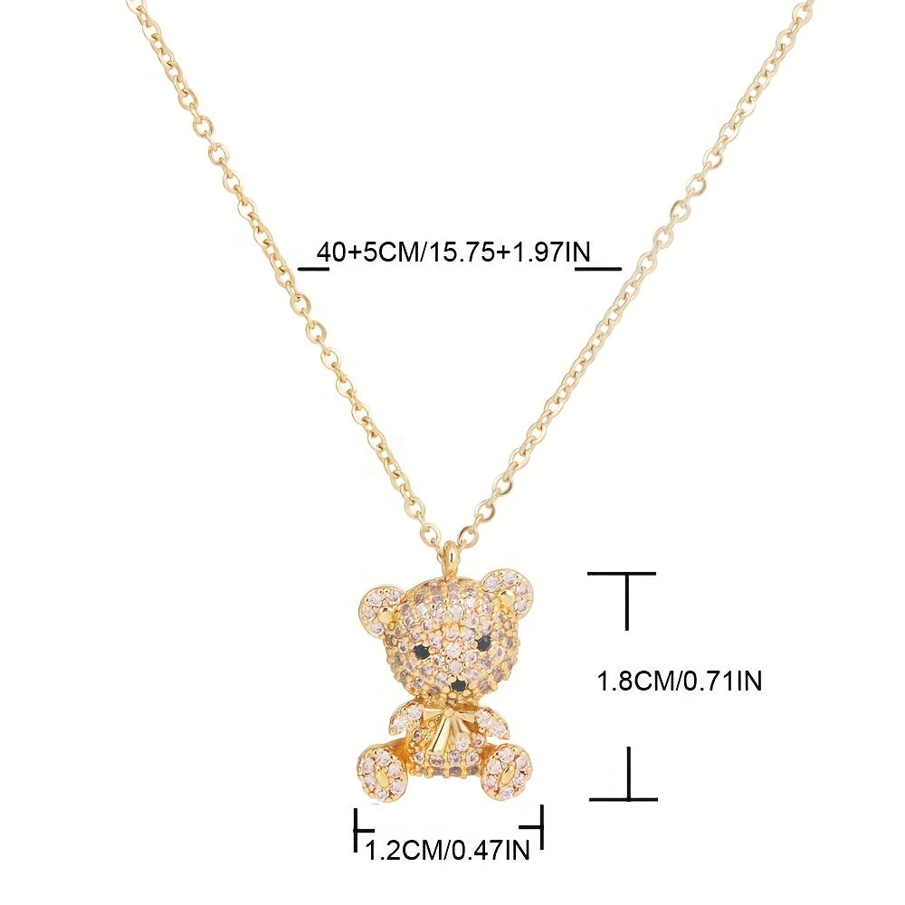 Radiant Bear Pendant Necklace