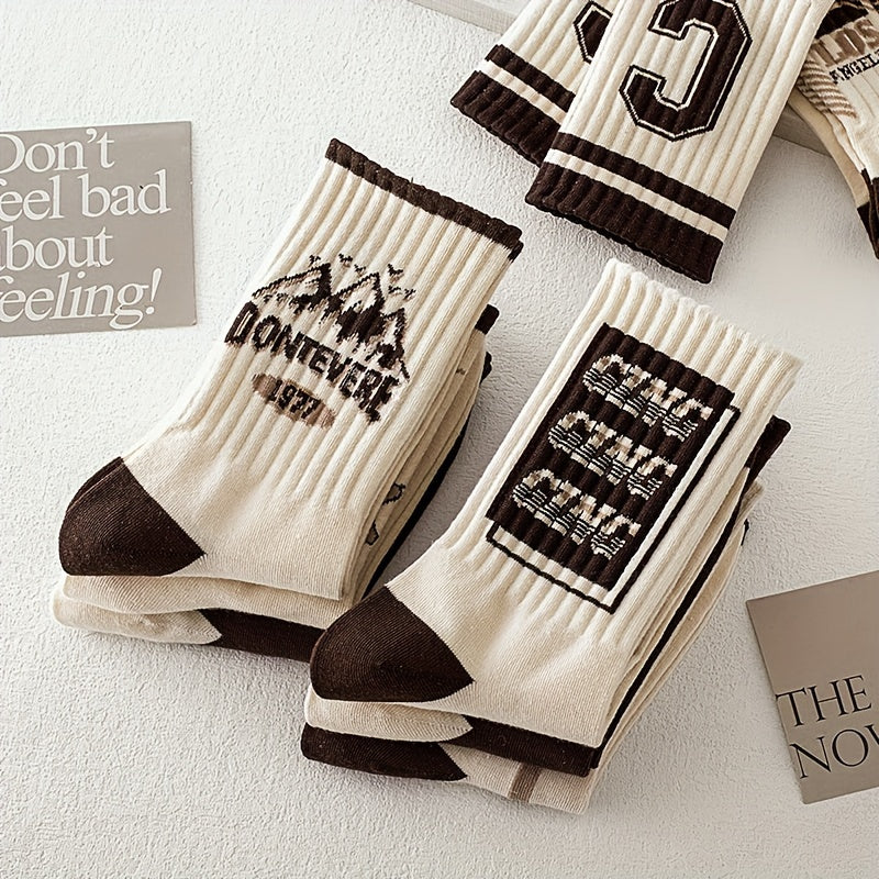 5 Pairs of Premium Men's Crew Socks