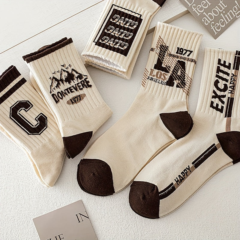 5 Pairs of Premium Men's Crew Socks