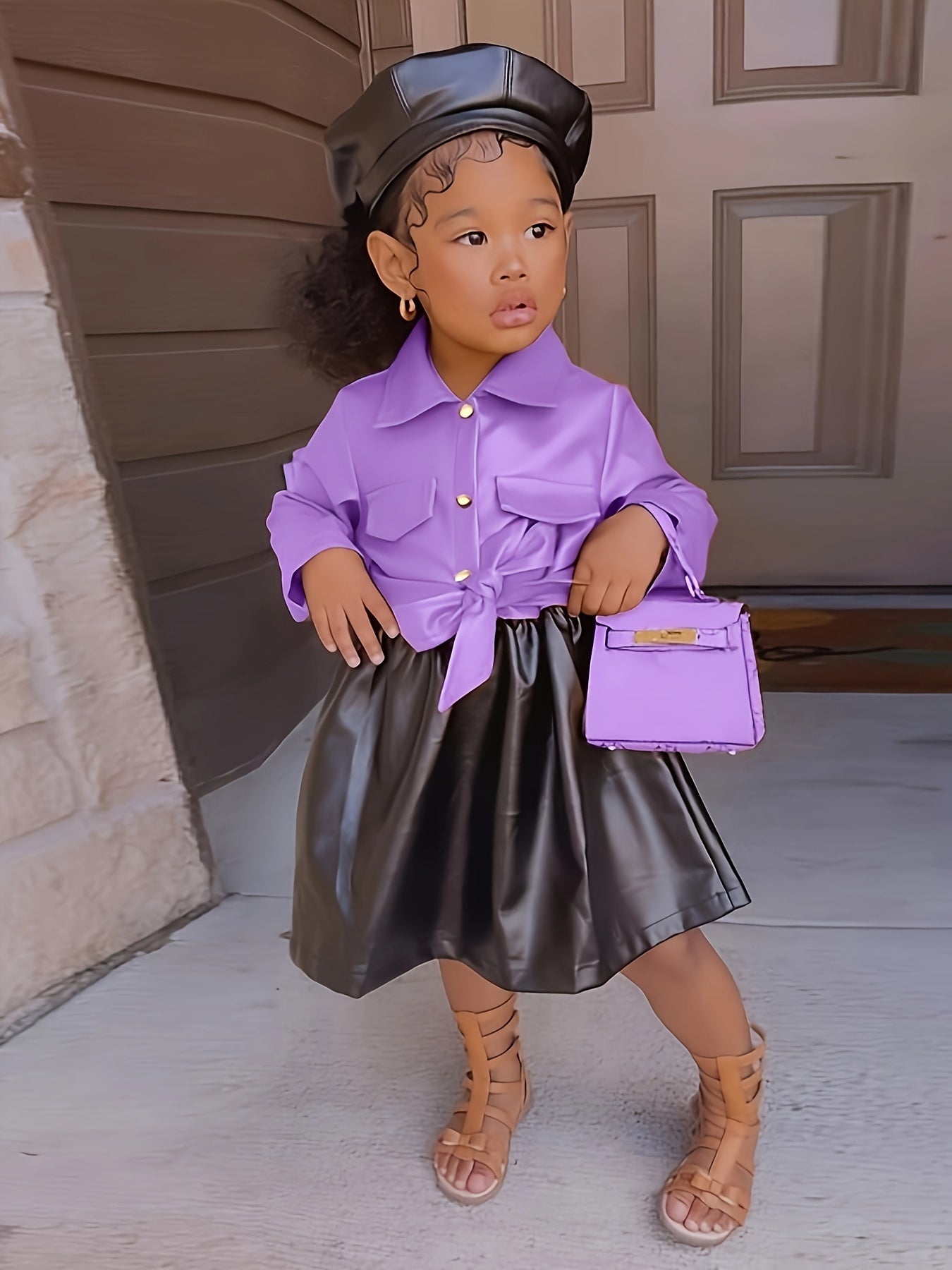 Leather Dress for Girls