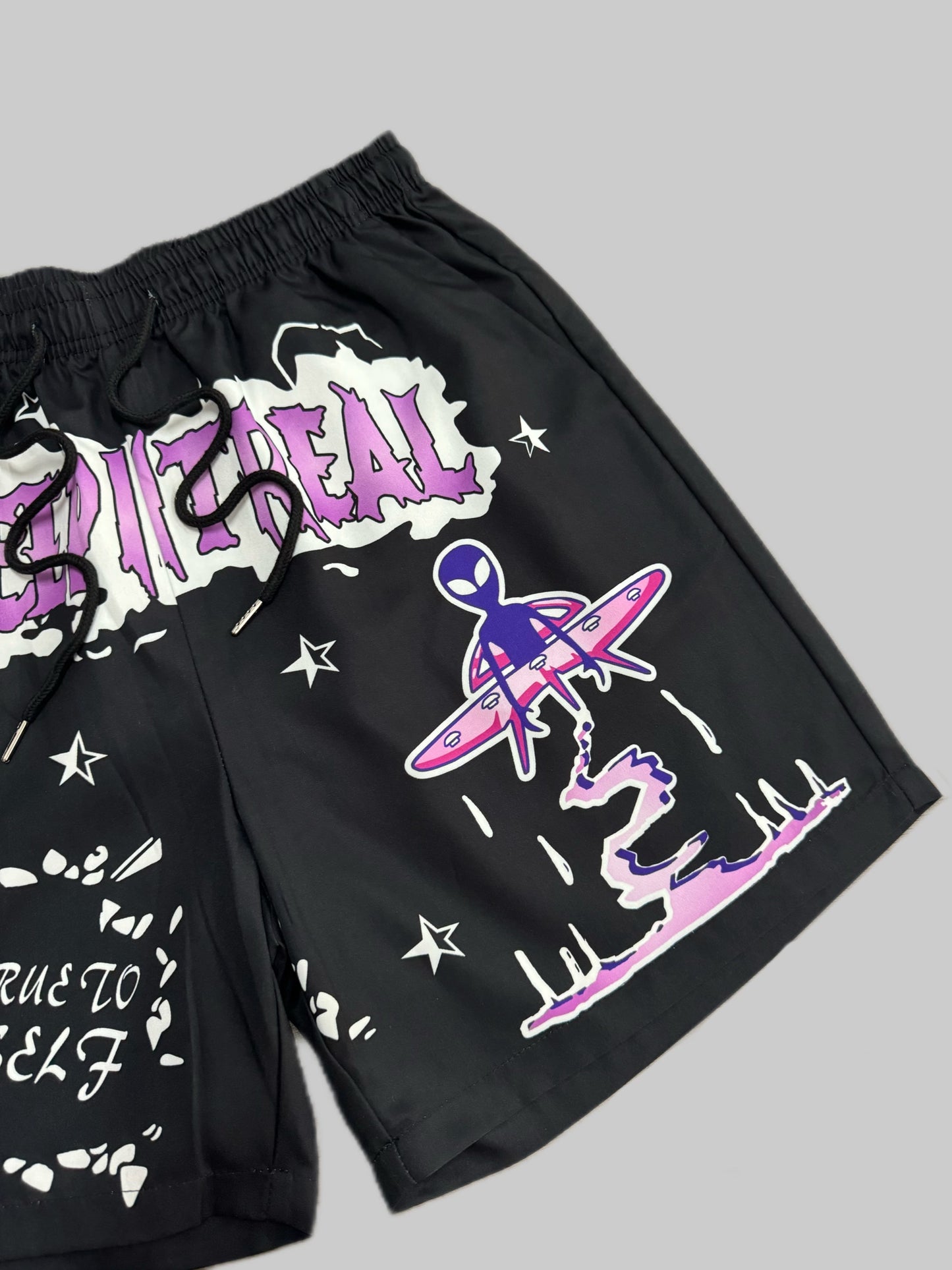 Men's STAY TRUE TO YOURSELF Letter Print Shorts