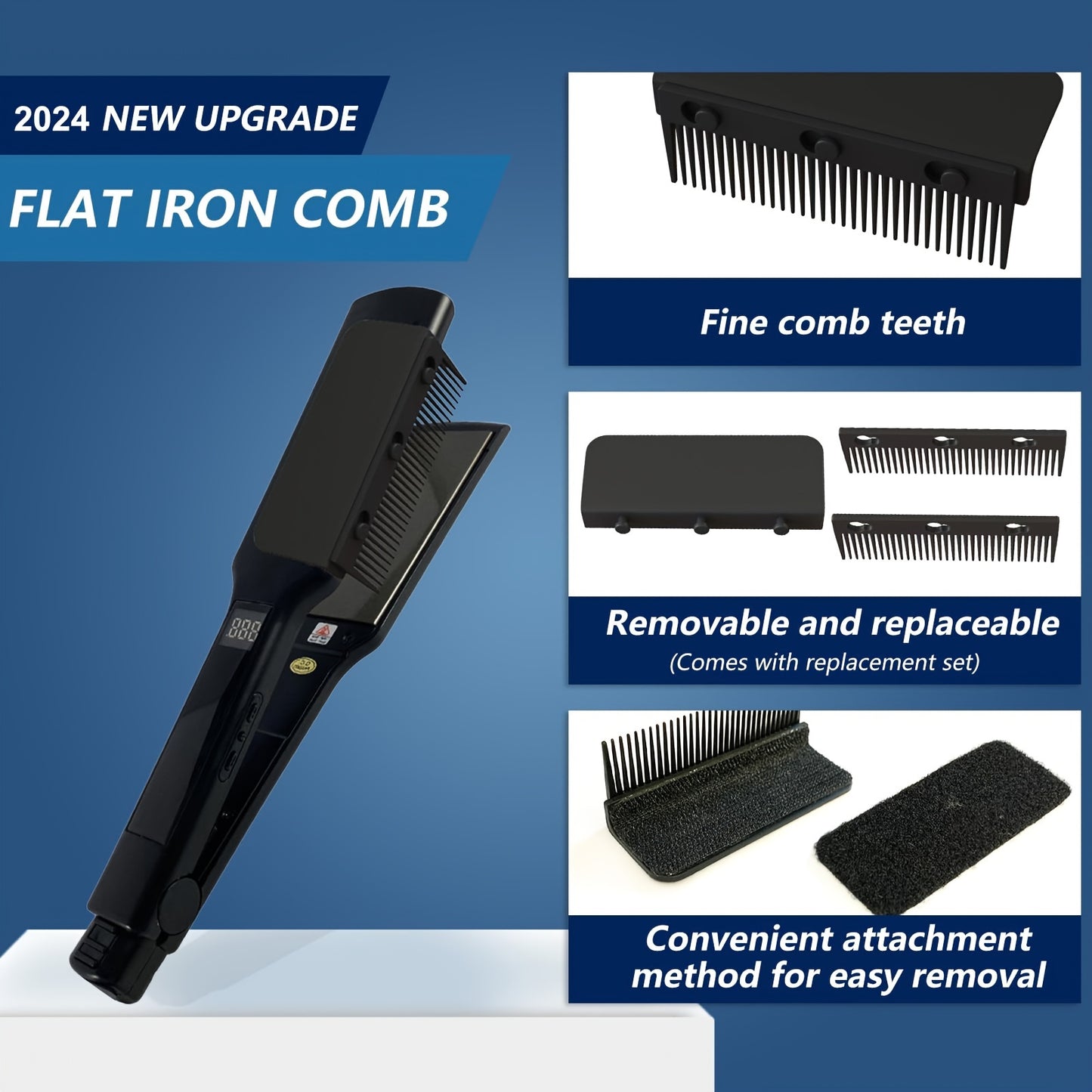 Premium Hair Straightener Comb Attachment for Professional