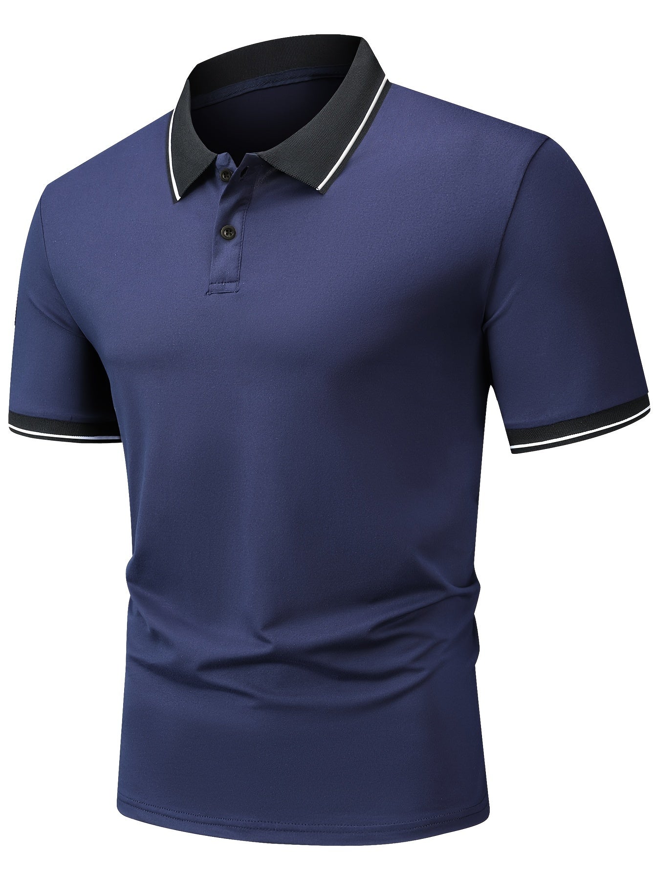 5pcs Comfy Short Sleeve Button Up Lapel Shirt for Golf Sports