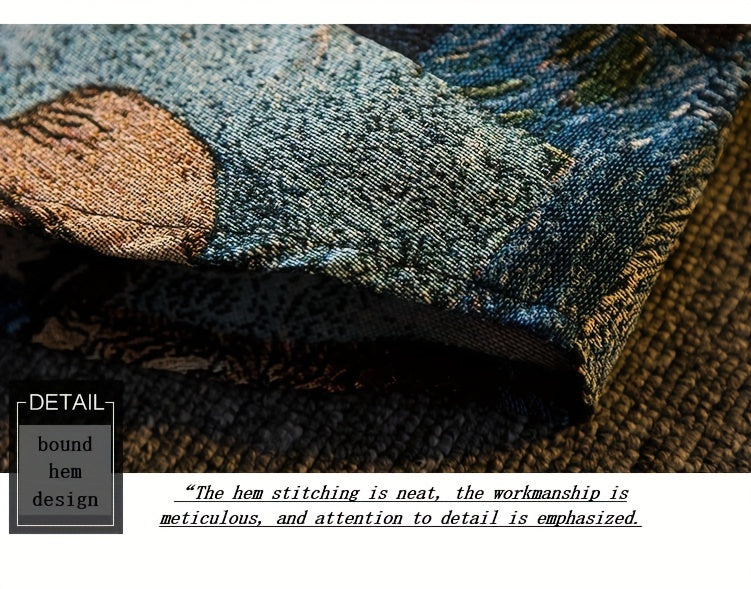 Van Gogh-Inspired Embroidered Jacquard