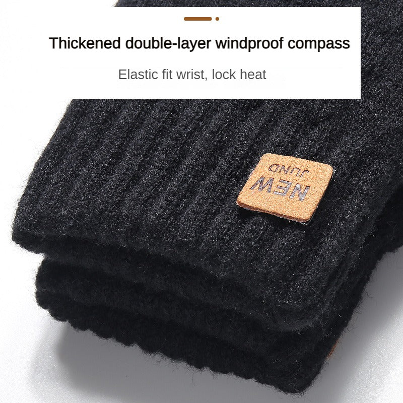 1 Pair of Ultra-Warm, Thick, and Plush Fleece Lined Touchscreen Gloves for Winter