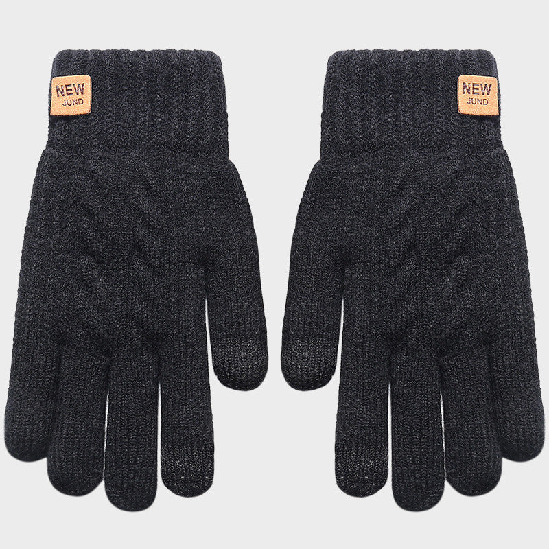 1 Pair of Ultra-Warm, Thick, and Plush Fleece Lined Touchscreen Gloves for Winter