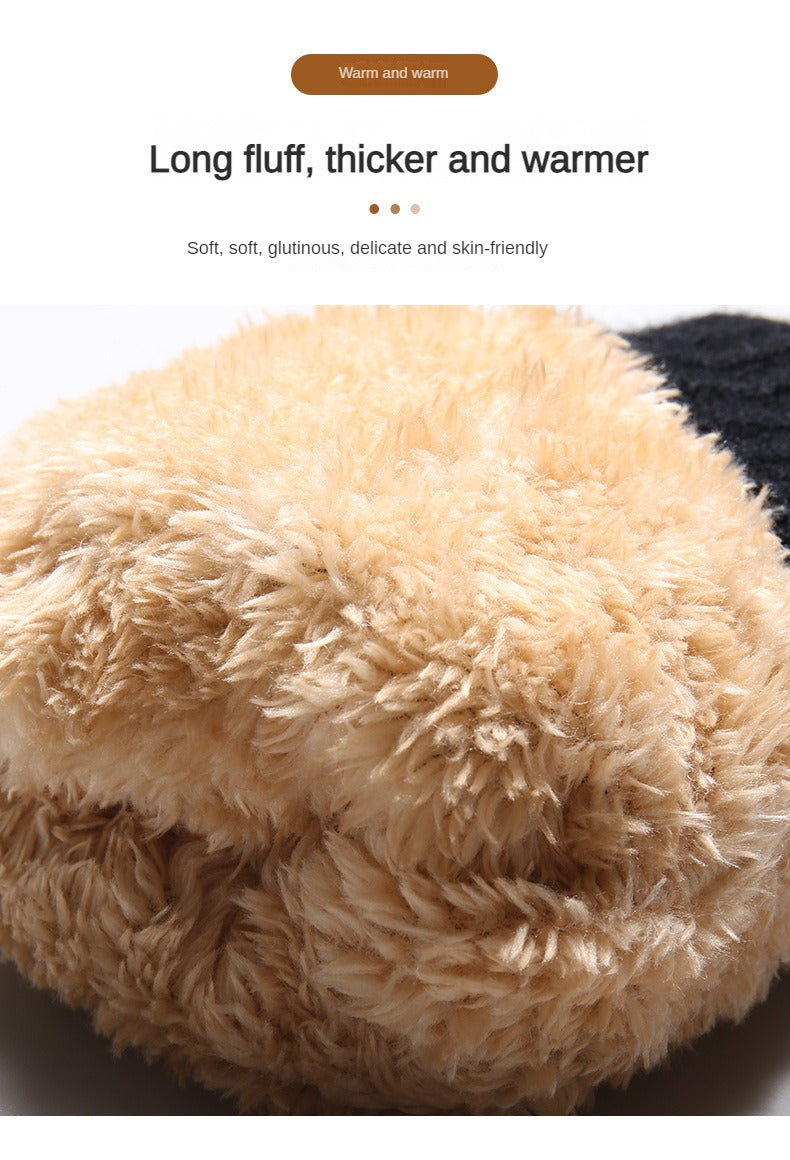 1 Pair of Ultra-Warm, Thick, and Plush Fleece Lined Touchscreen Gloves for Winter