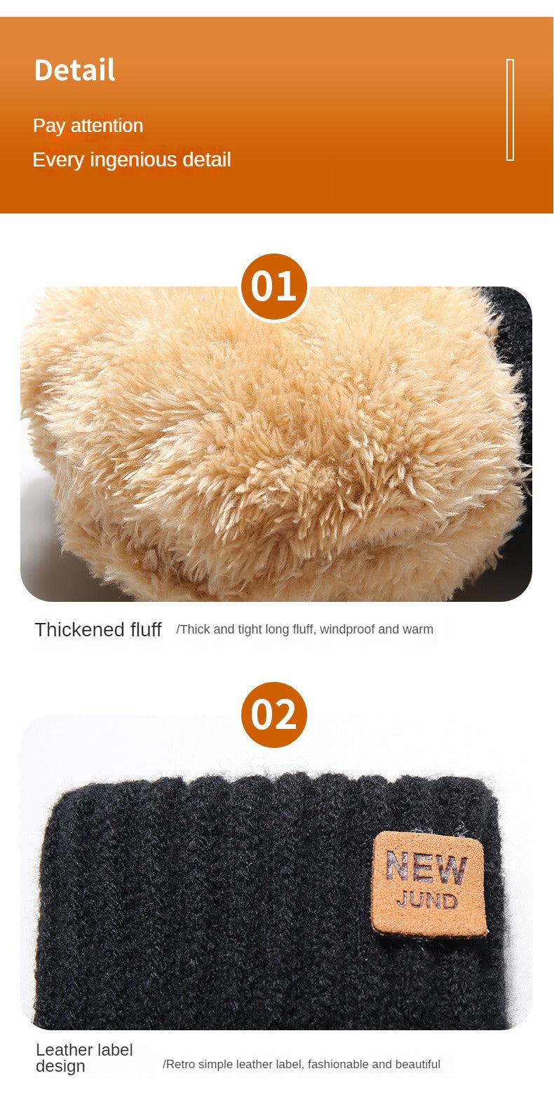 1 Pair of Ultra-Warm, Thick, and Plush Fleece Lined Touchscreen Gloves for Winter