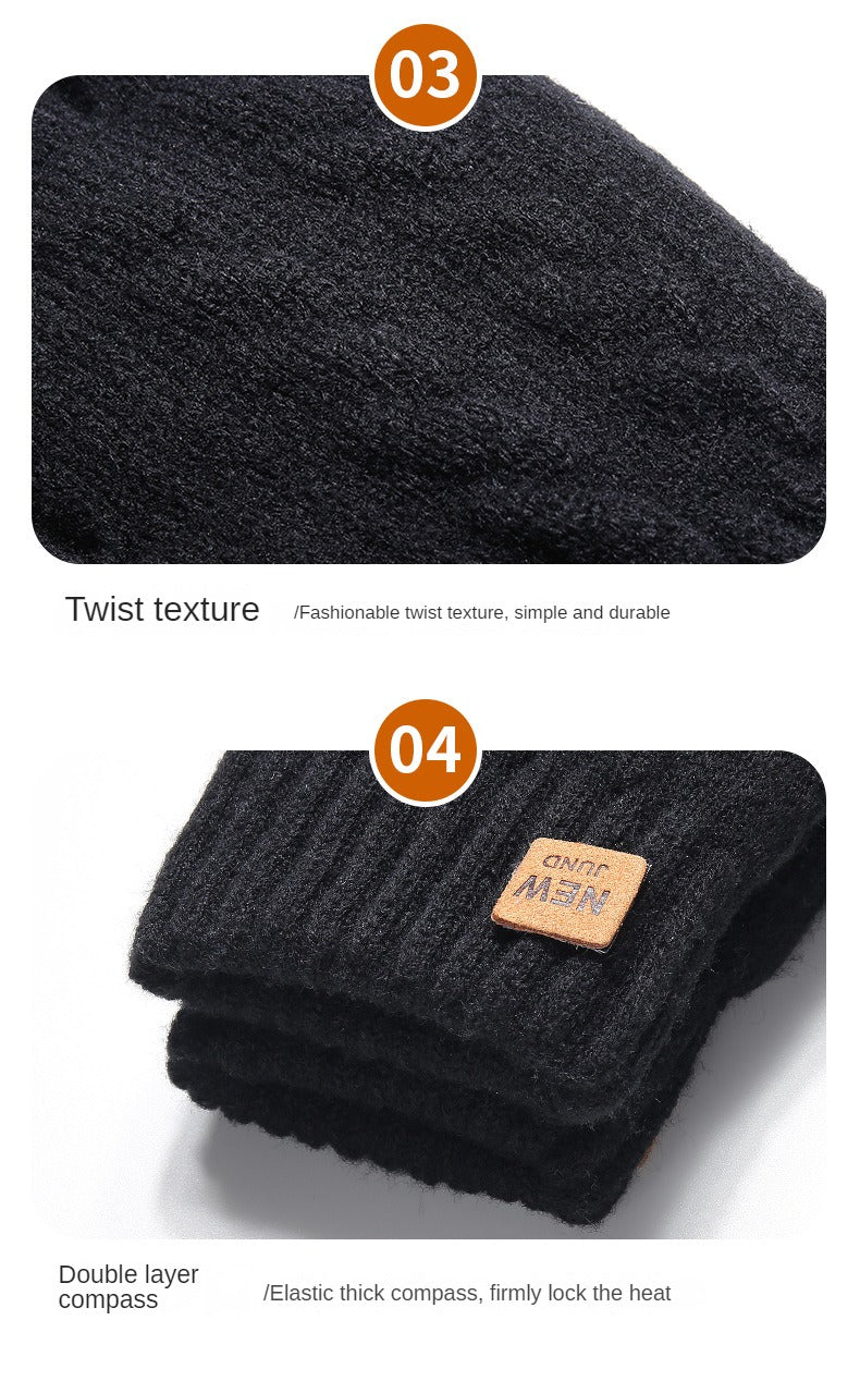 1 Pair of Ultra-Warm, Thick, and Plush Fleece Lined Touchscreen Gloves for Winter