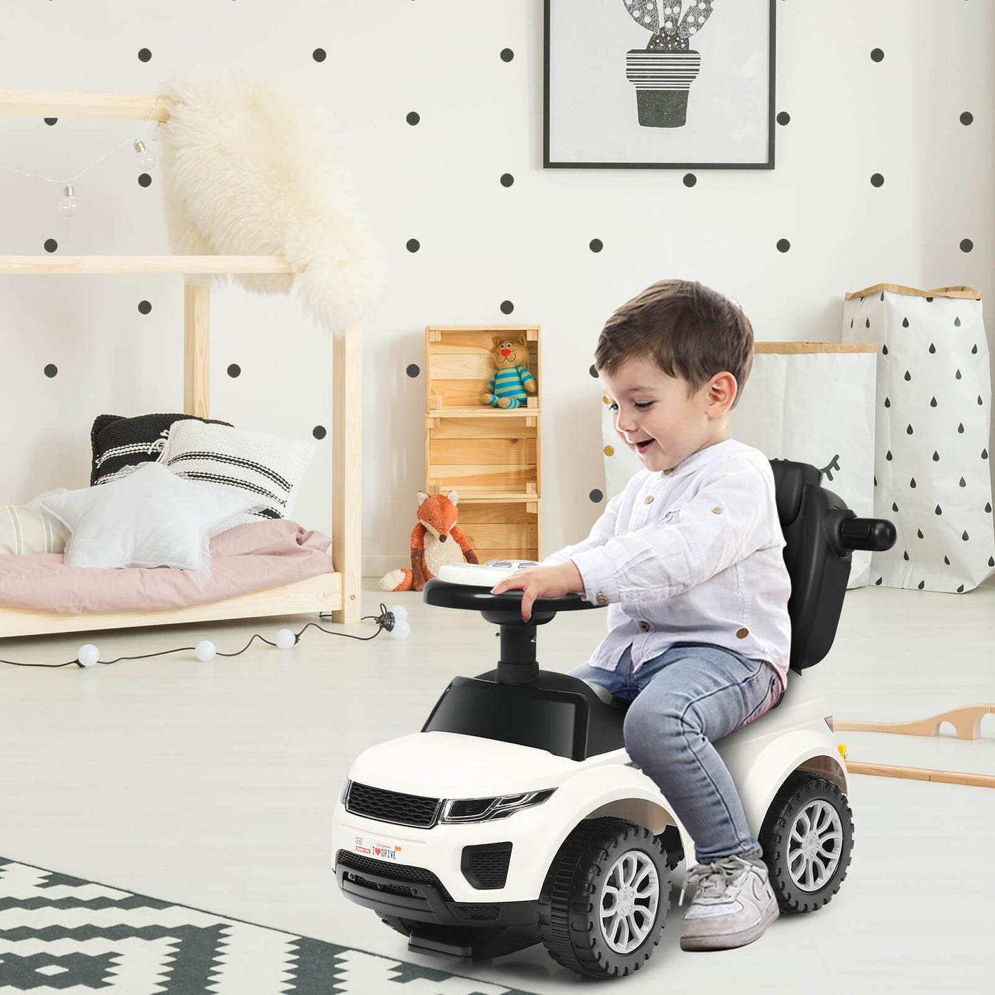 Costway 3-in-1 Toddler Ride-On Push Car Stroller
