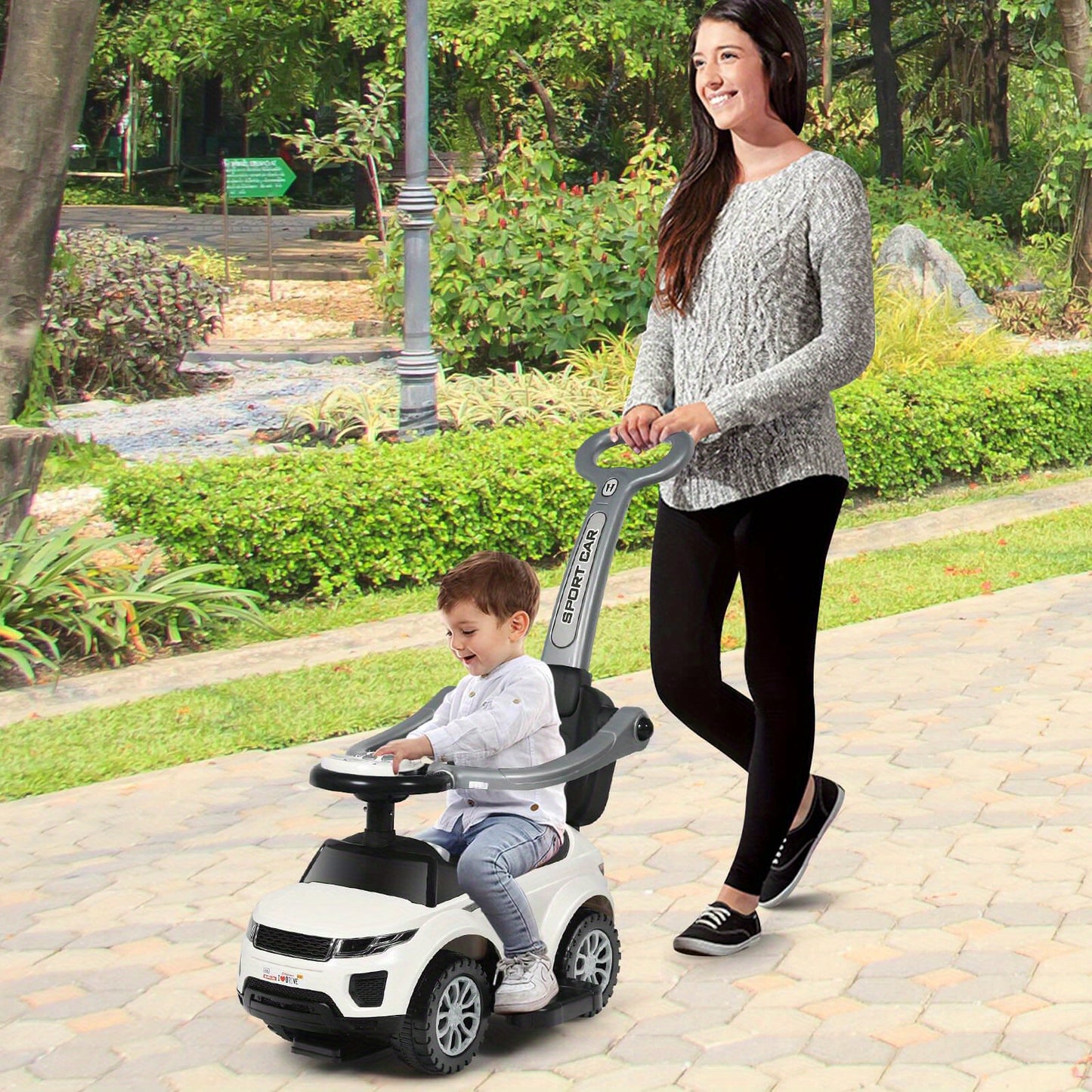 Costway 3-in-1 Toddler Ride-On Push Car Stroller