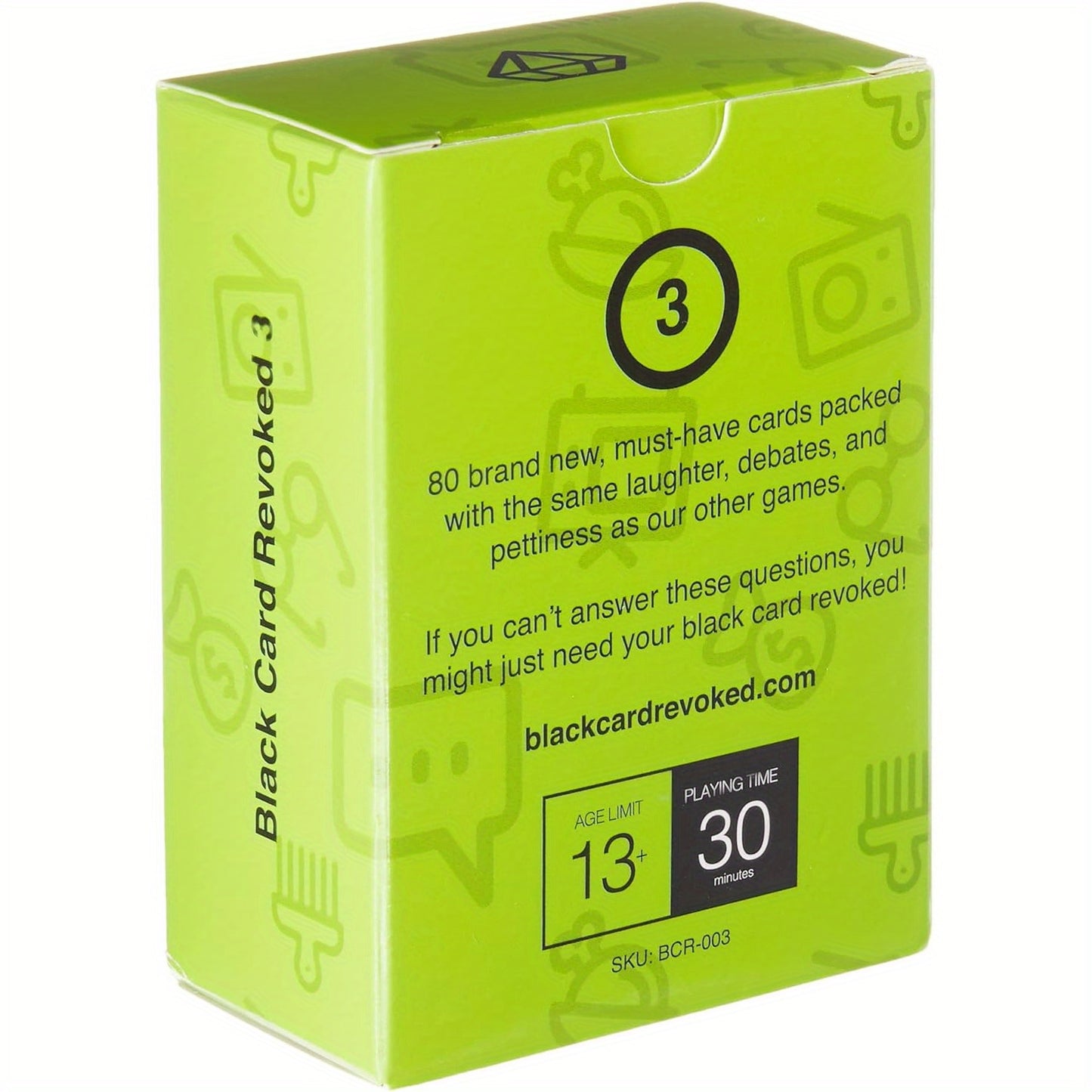 80-Cards Black Card Revoked Original Flavor 3rd Edition Party Game