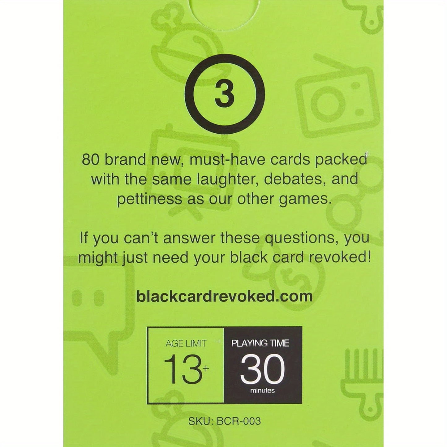 80-Cards Black Card Revoked Original Flavor 3rd Edition Party Game