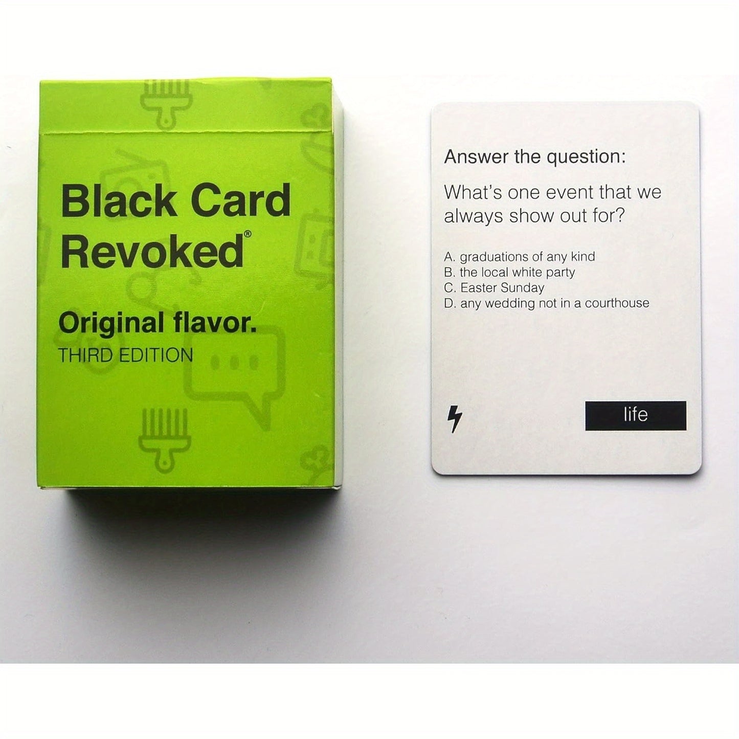 80-Cards Black Card Revoked Original Flavor 3rd Edition Party Game