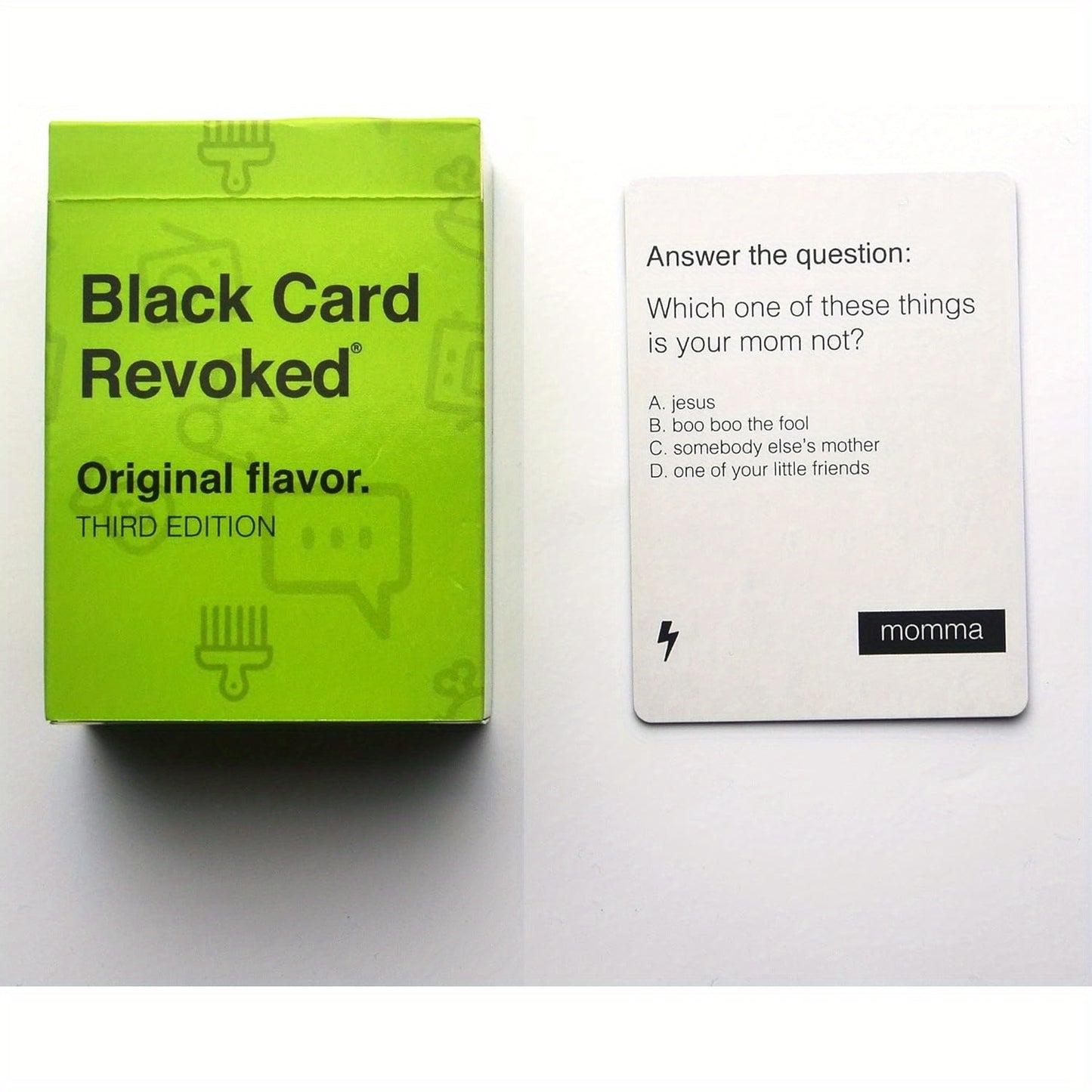 80-Cards Black Card Revoked Original Flavor 3rd Edition Party Game