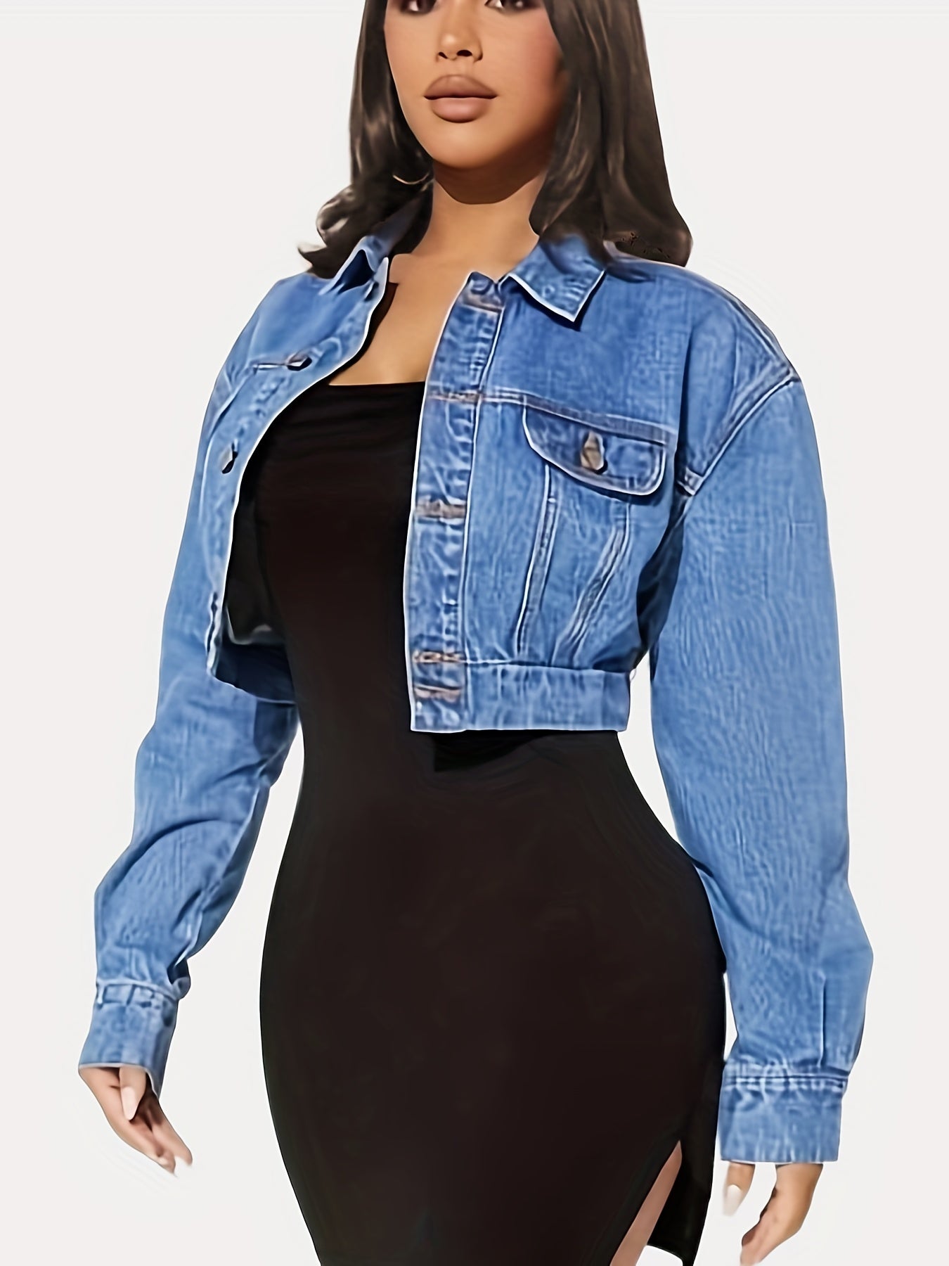 Women's Chic Collared Denim Jacket