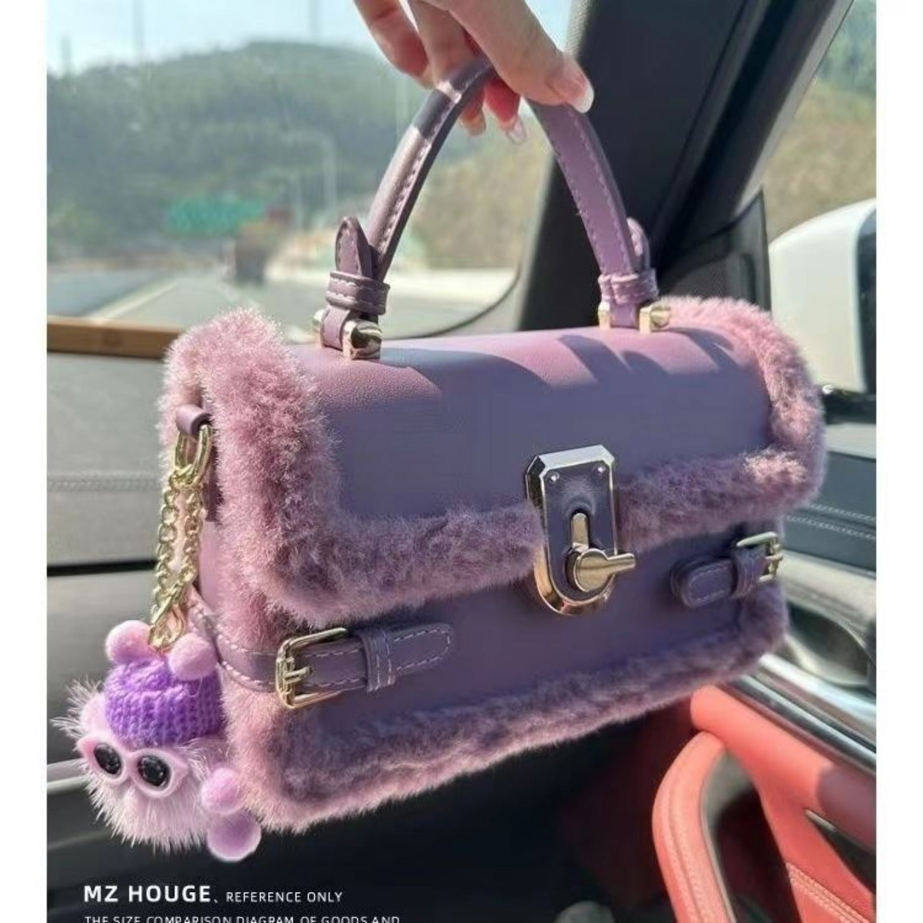 High-End Texture Niche Fashion Versatile One-Shoulder Plush Crossbody Bag
