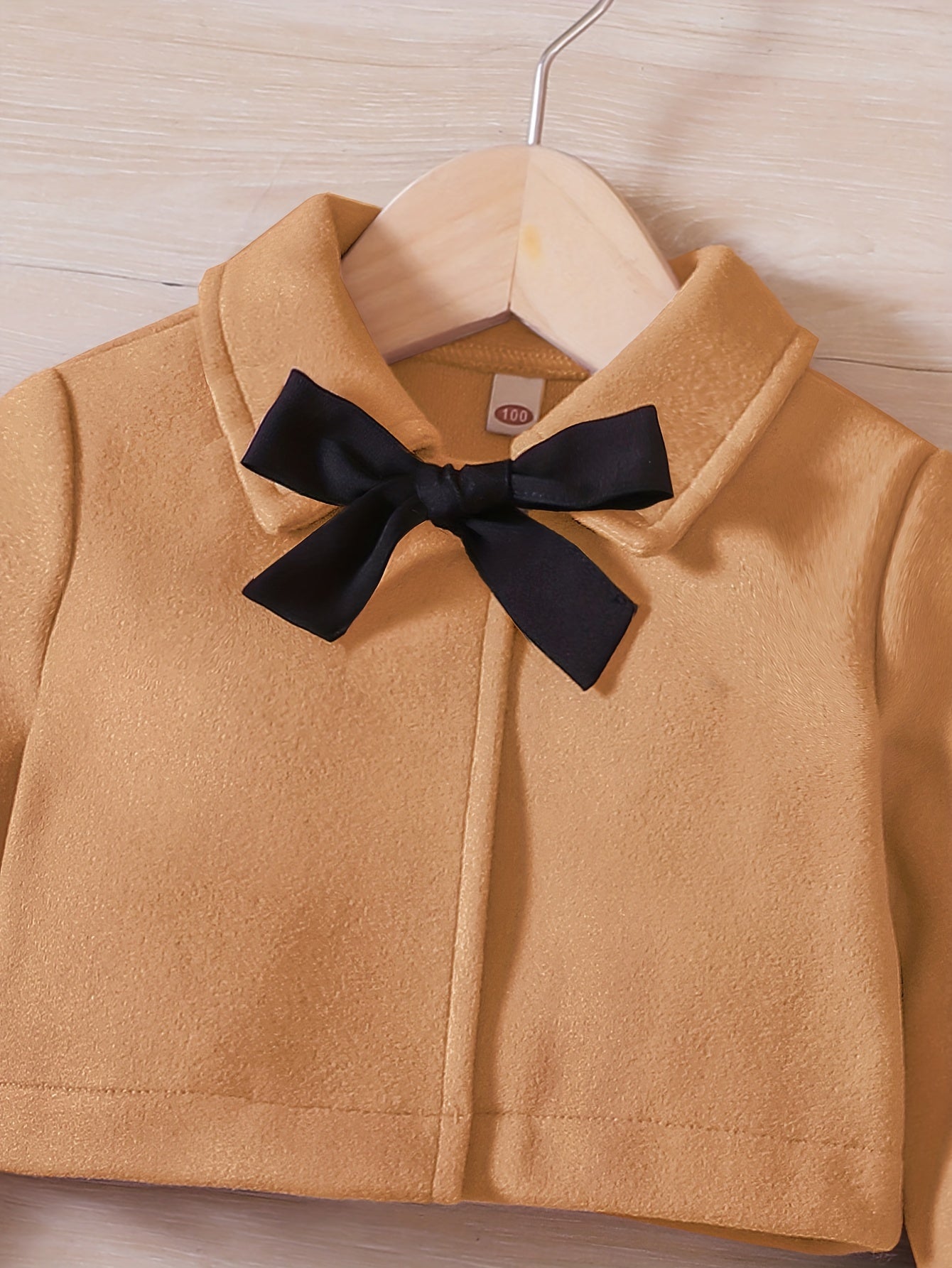 3pcs, Bowknot Coat & Beret & Tank Dress Set