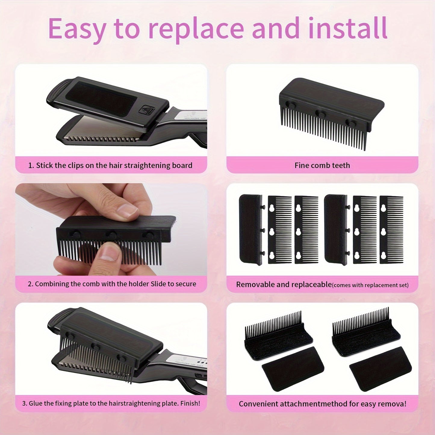 Premium Hair Straightener Comb Attachment for Professional