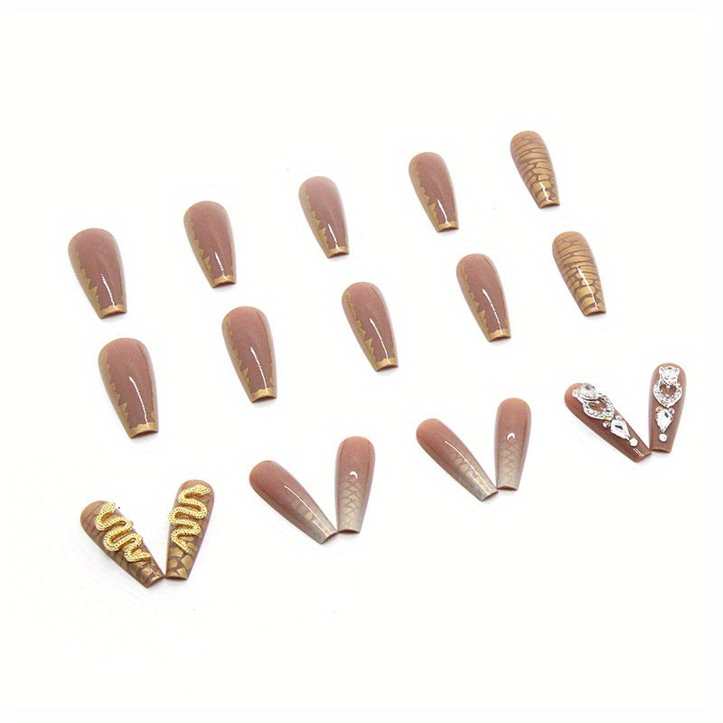 24pcs High-Shine Ballerina False Nails