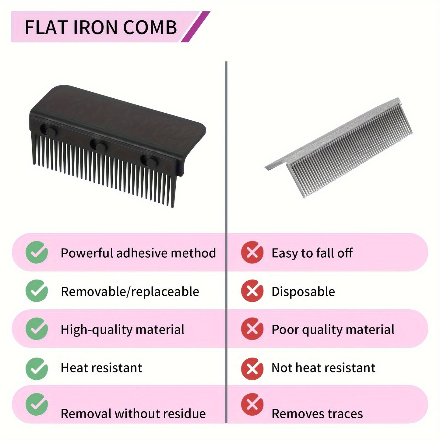 Premium Hair Straightener Comb Attachment for Professional