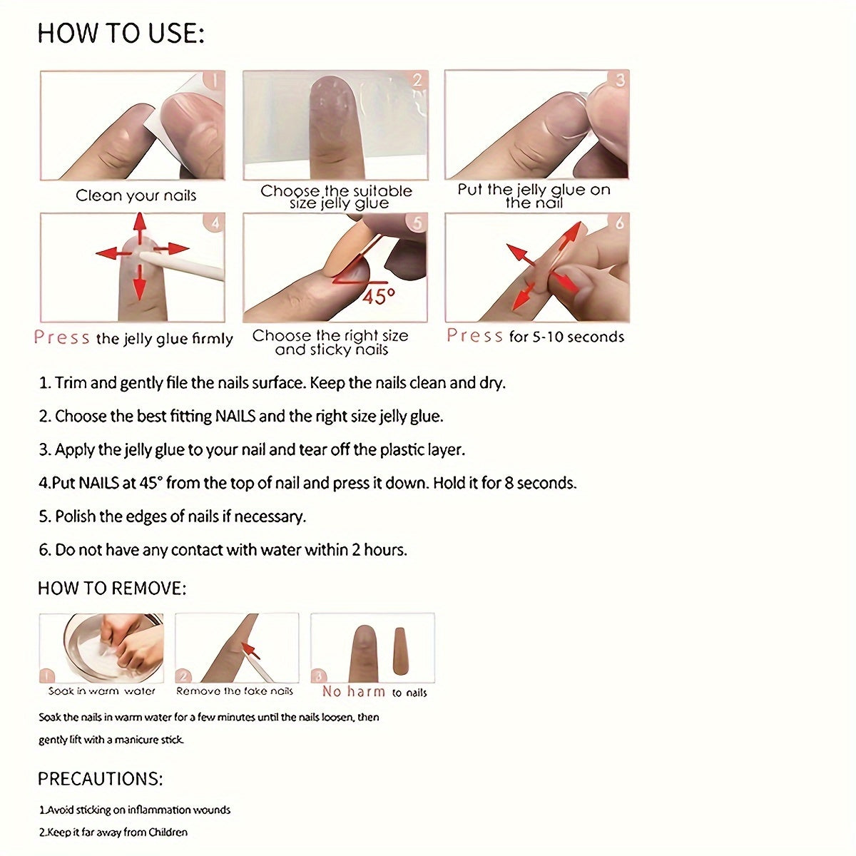 24-Piece Long Ballet Nail Set