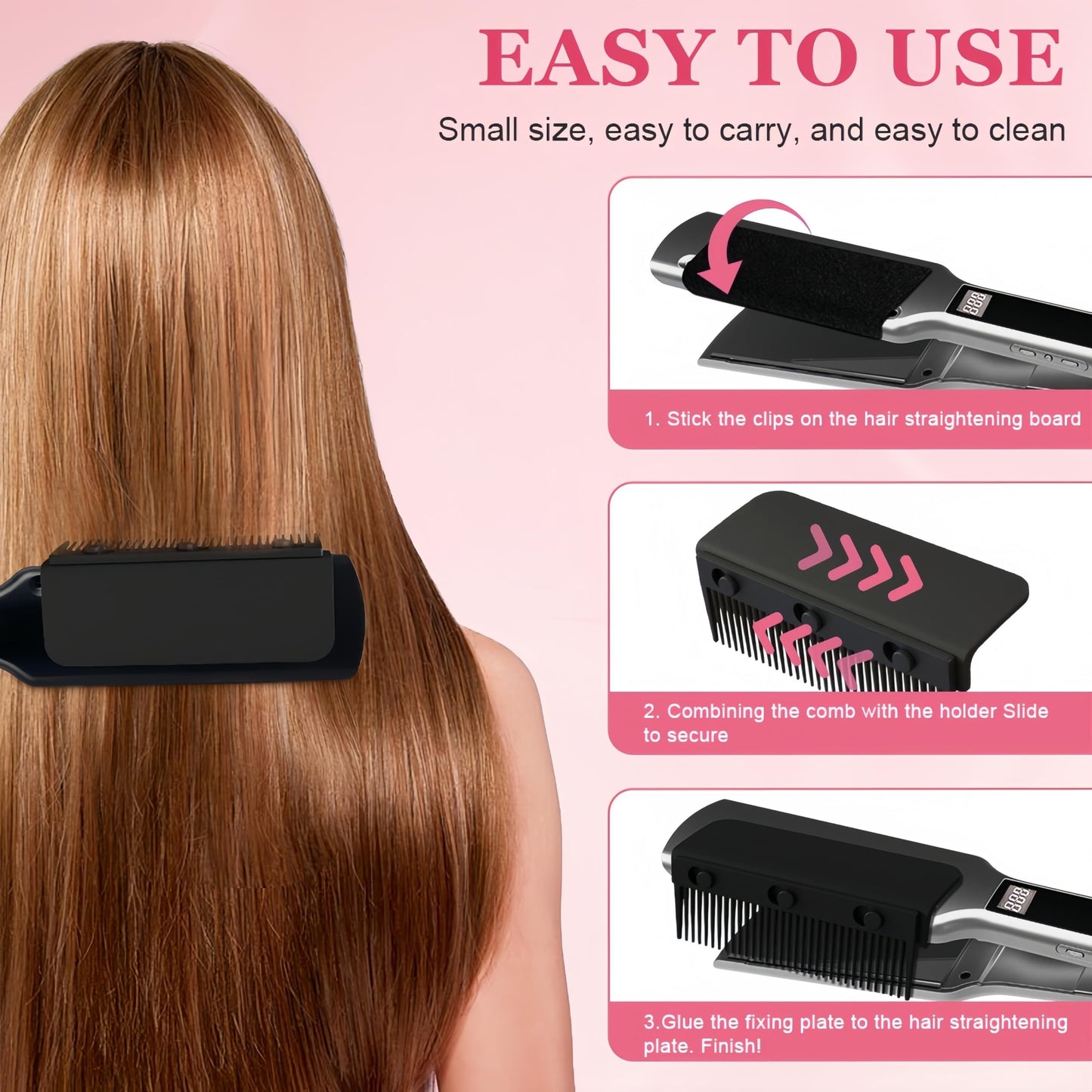 Premium Hair Straightener Comb Attachment for Professional