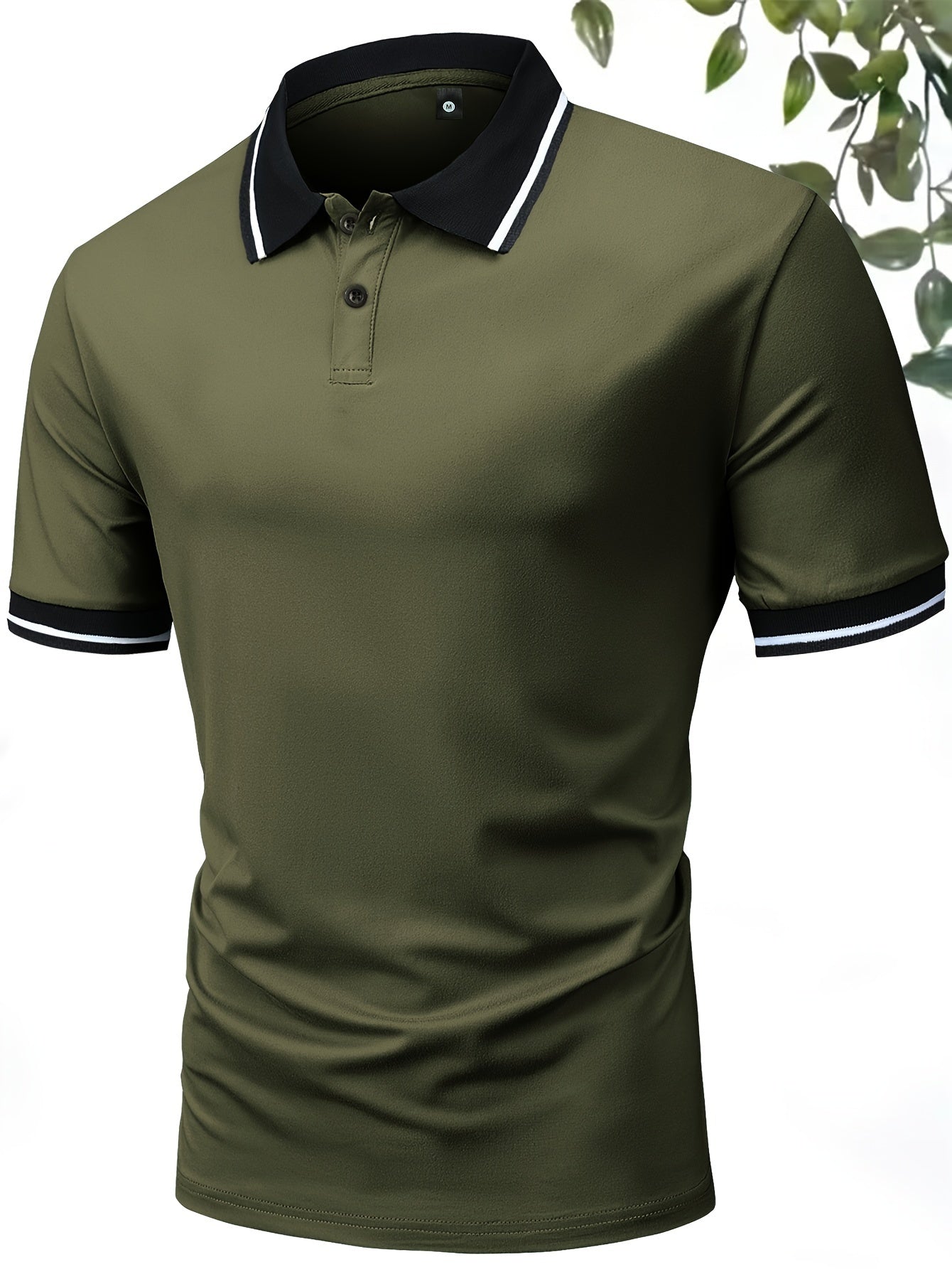5pcs Comfy Short Sleeve Button Up Lapel Shirt for Golf Sports