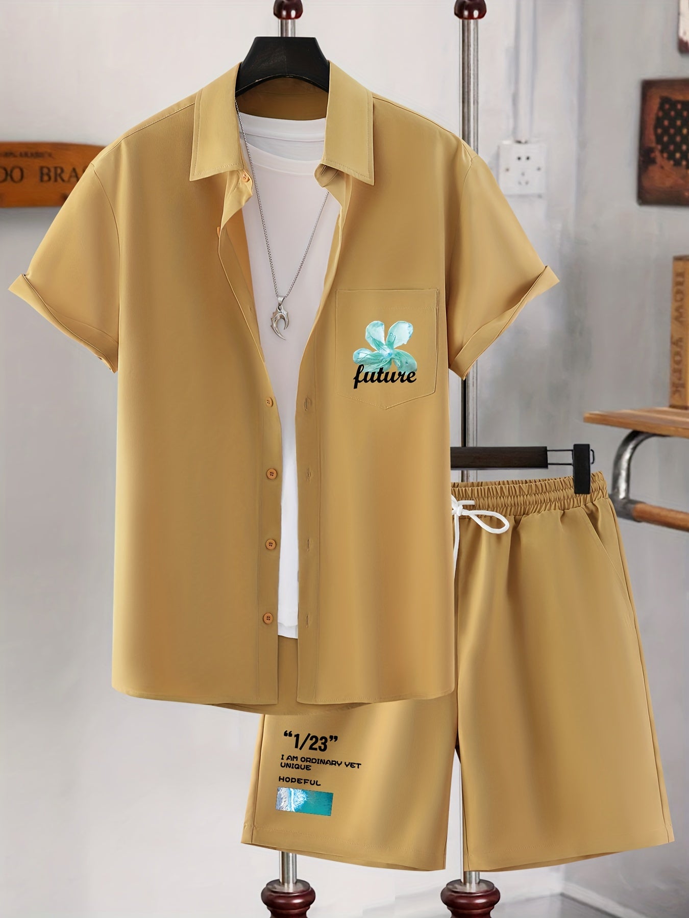 2Pcs Men's Summer Outfit Set