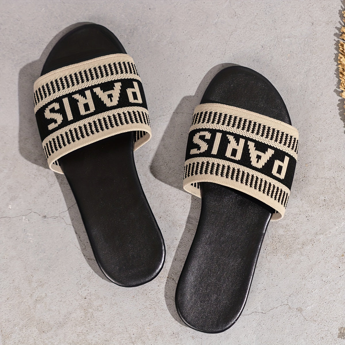Womens Letter Print Slides - Ultra-Lightweight & Effortlessly Chic