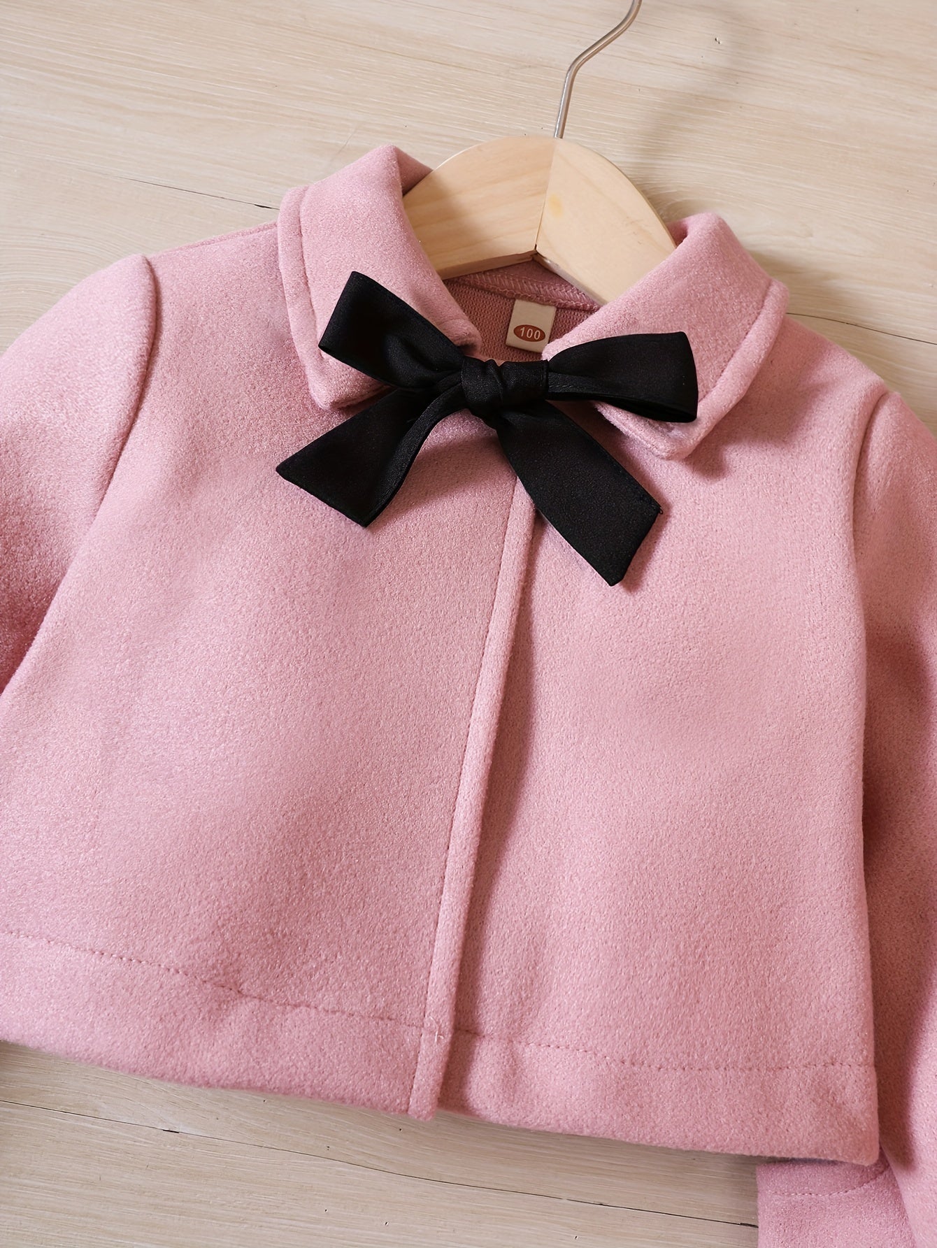 3pcs, Bowknot Coat & Beret & Tank Dress Set