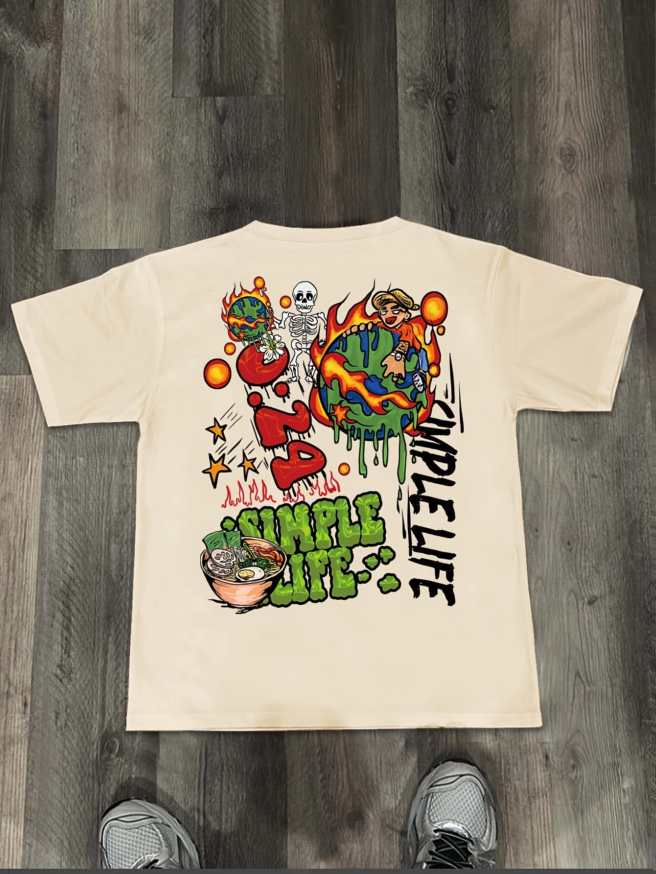 Vibrant Cartoon Print Tee