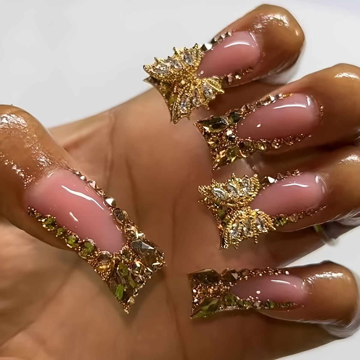 24pcs Luxe Brown Press-On Nails Set