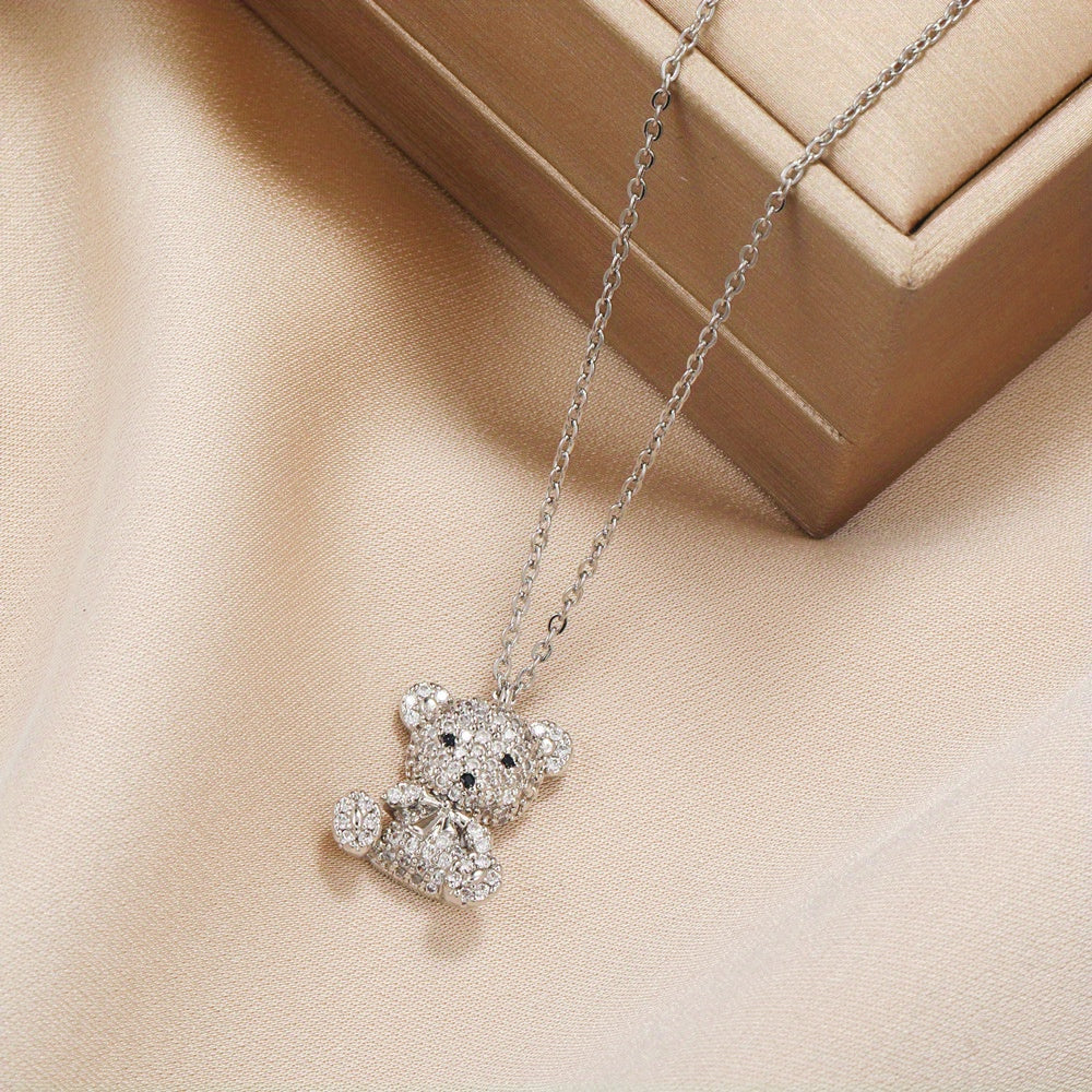 Radiant Bear Pendant Necklace