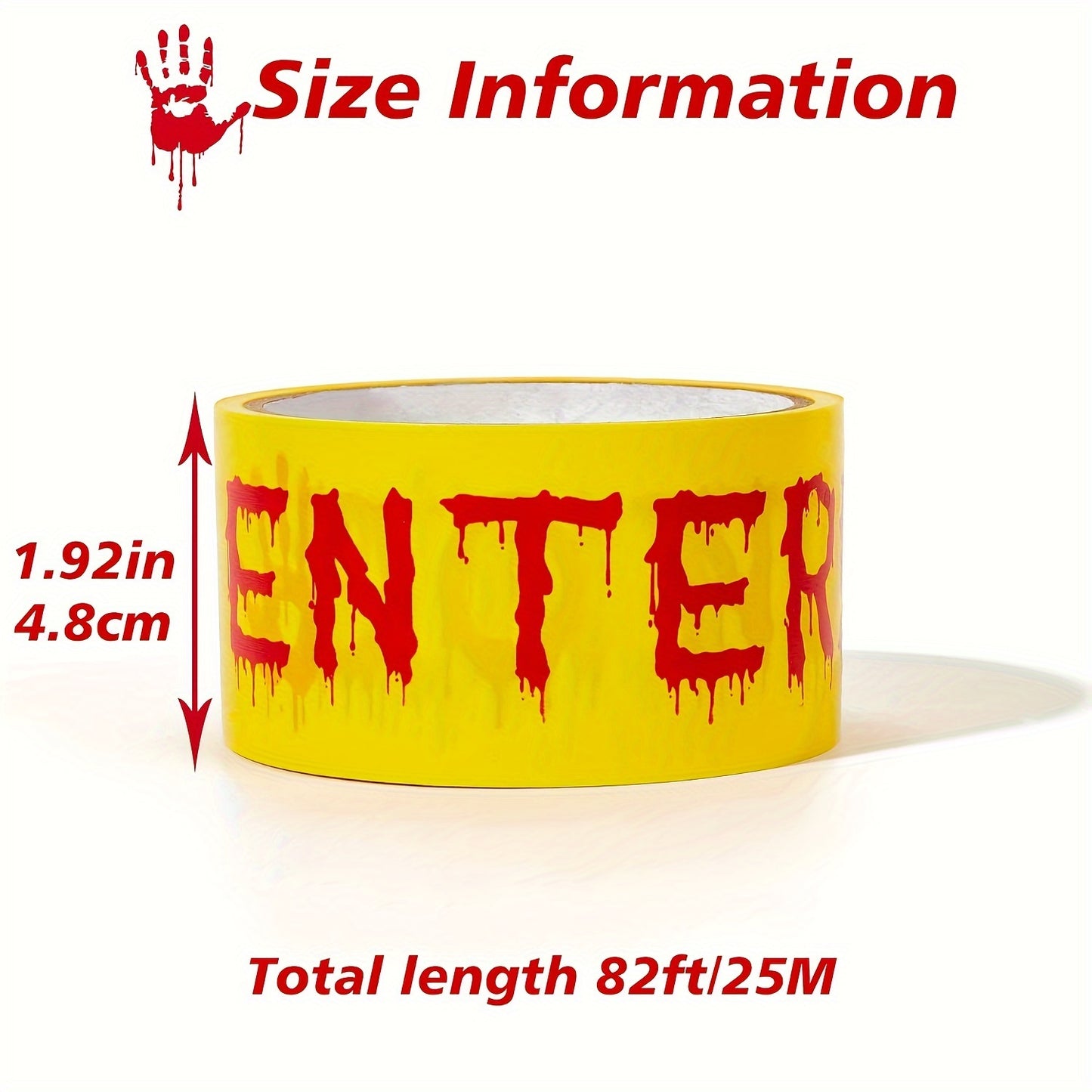 82ft Bloody Handprint Halloween Caution Tape