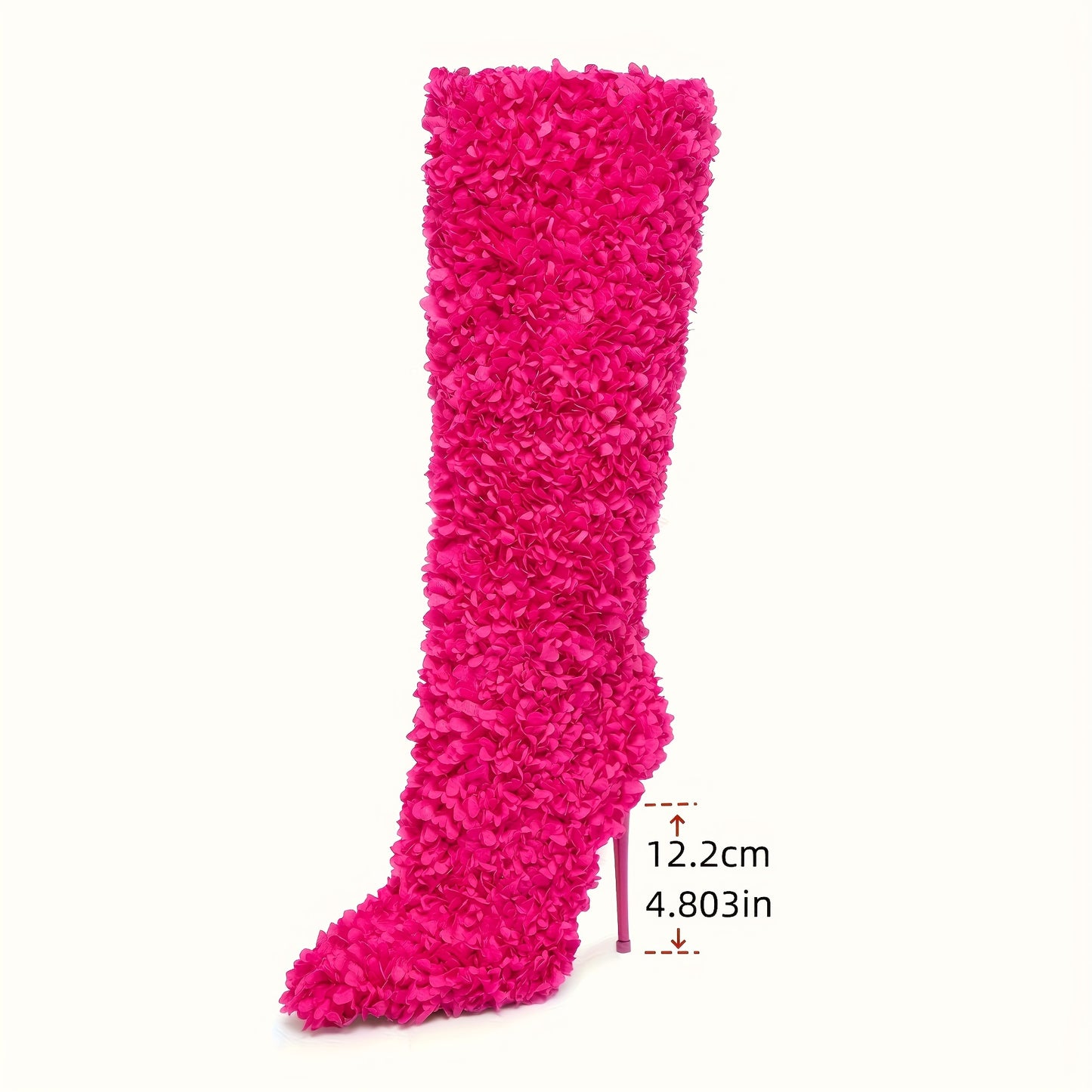 Floral High-Heel Over-the-Knee Boots
