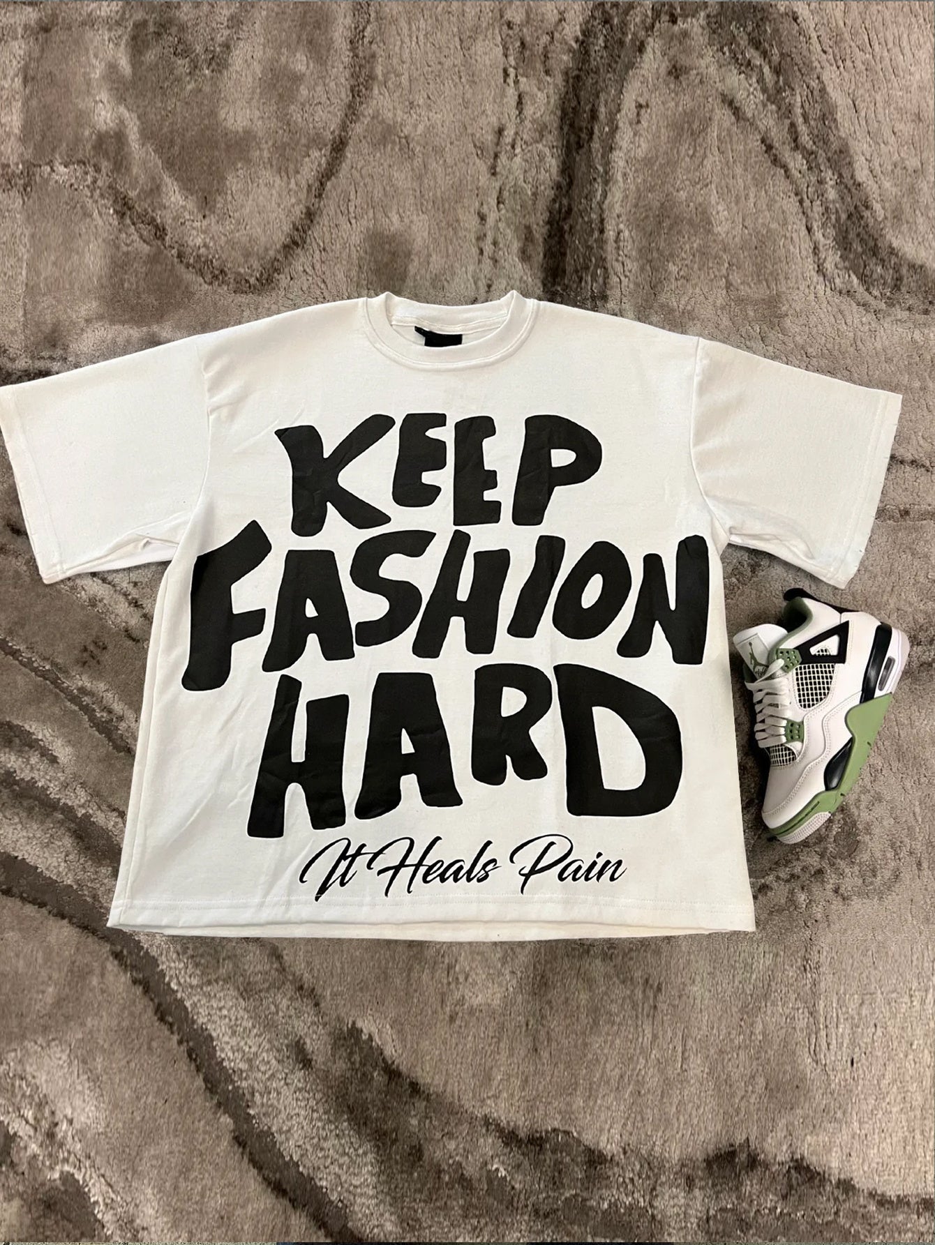 KEEP FASHION HARD Men's 100% Pure Cotton T-Shirt