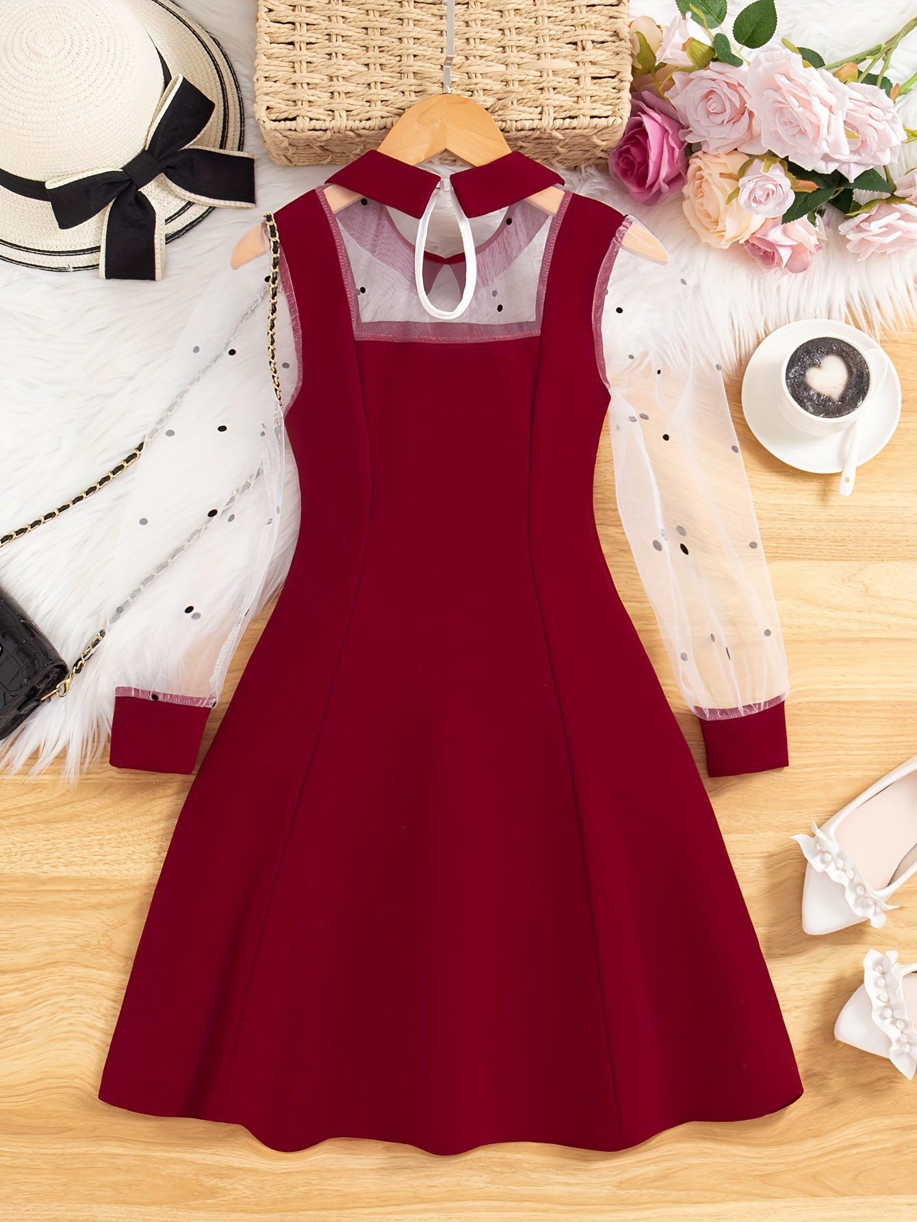 4 Color Midi Length Long Sleeve Summer Dress