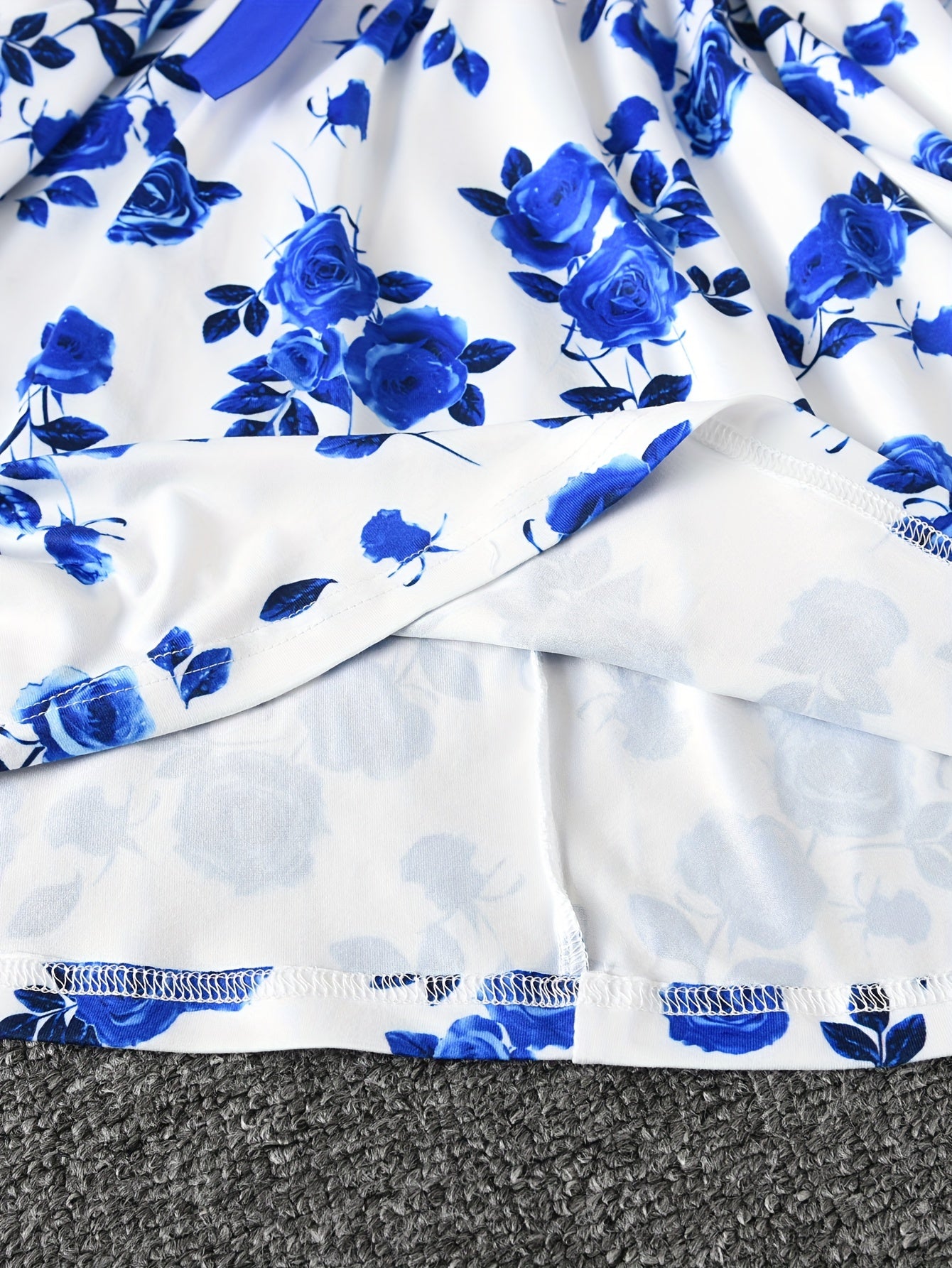 2 Piece Set Ruffle Decoration Cardigan Flower Print Sleeveless Dress
