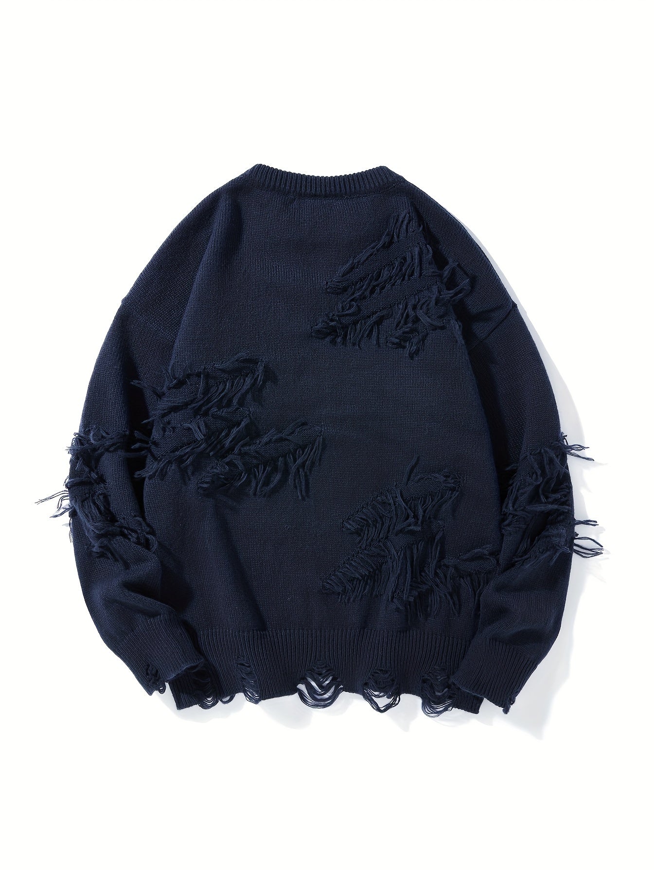 Men's Distressed Knit Sweater