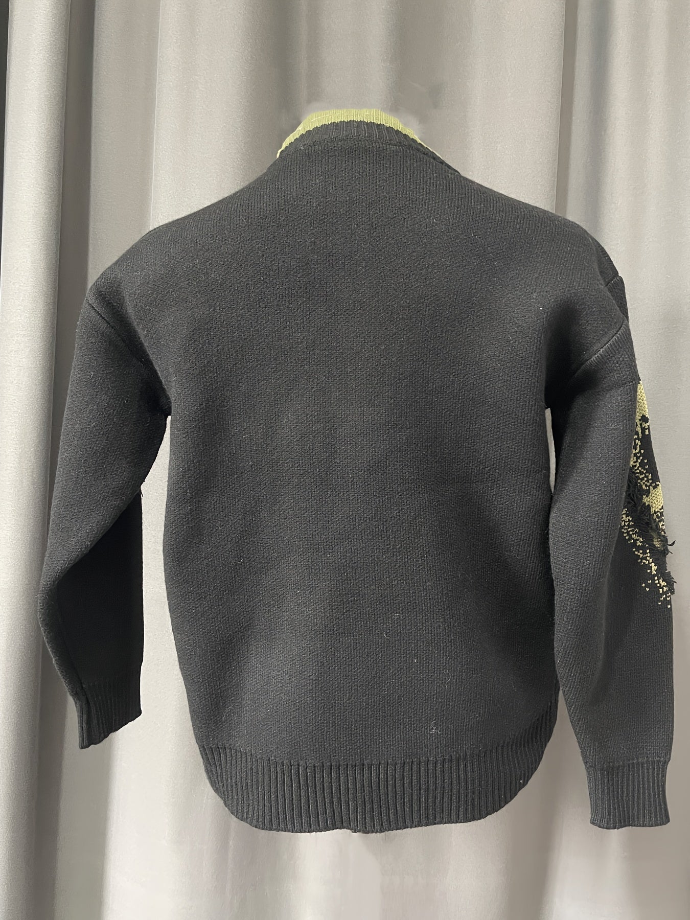 Cozy Loose Fit Color Block Frayed Knitted Pullover Sweater