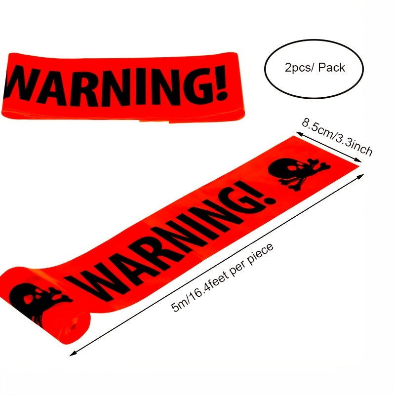 2pcs, 33ft Halloween Fright Caution Tape