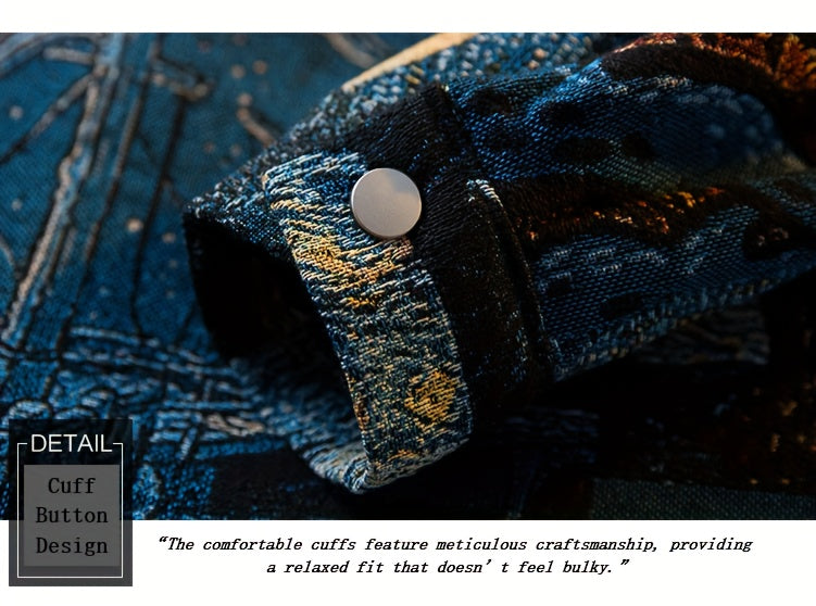Van Gogh-Inspired Embroidered Jacquard