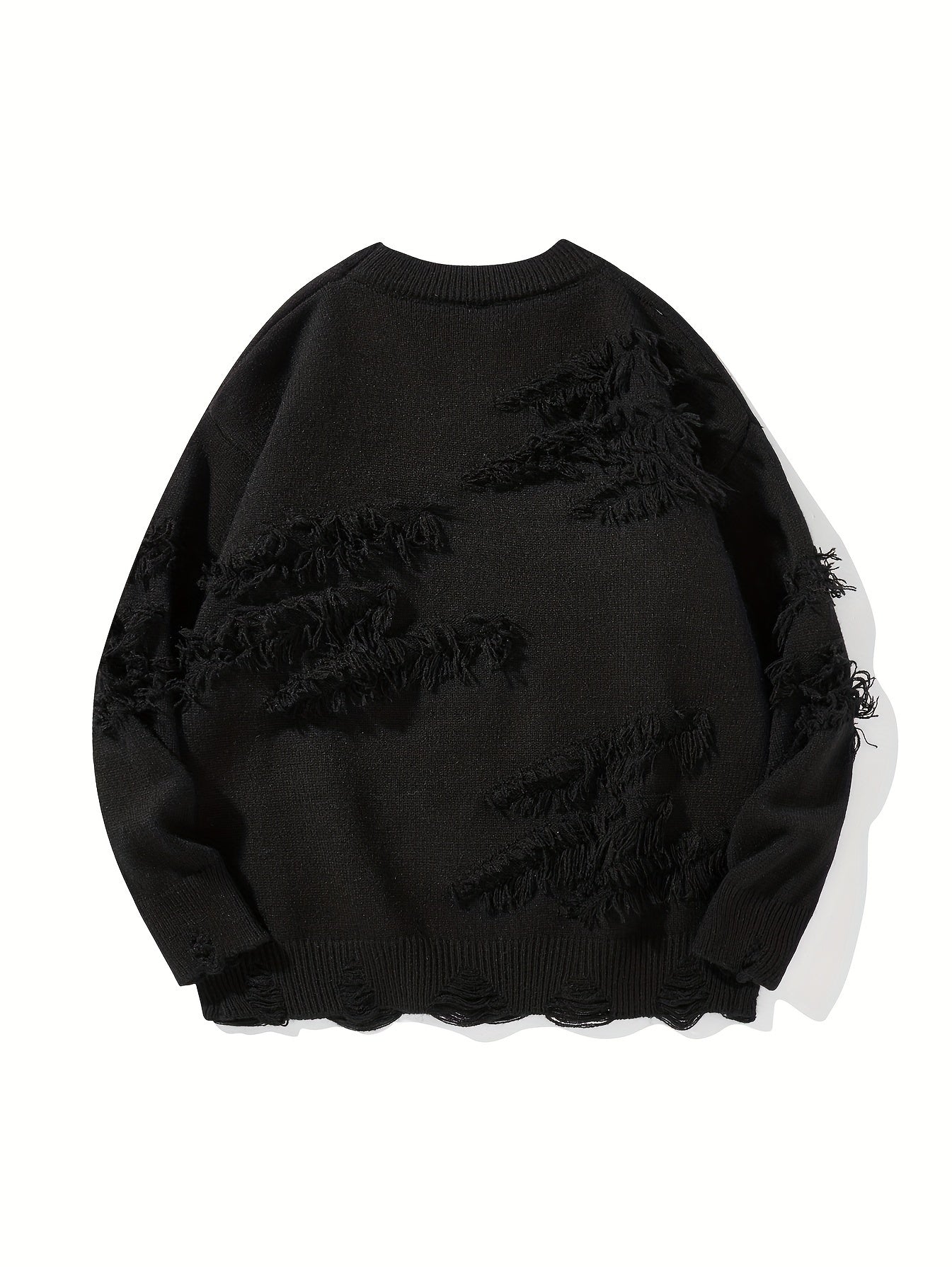 Men's Distressed Knit Sweater