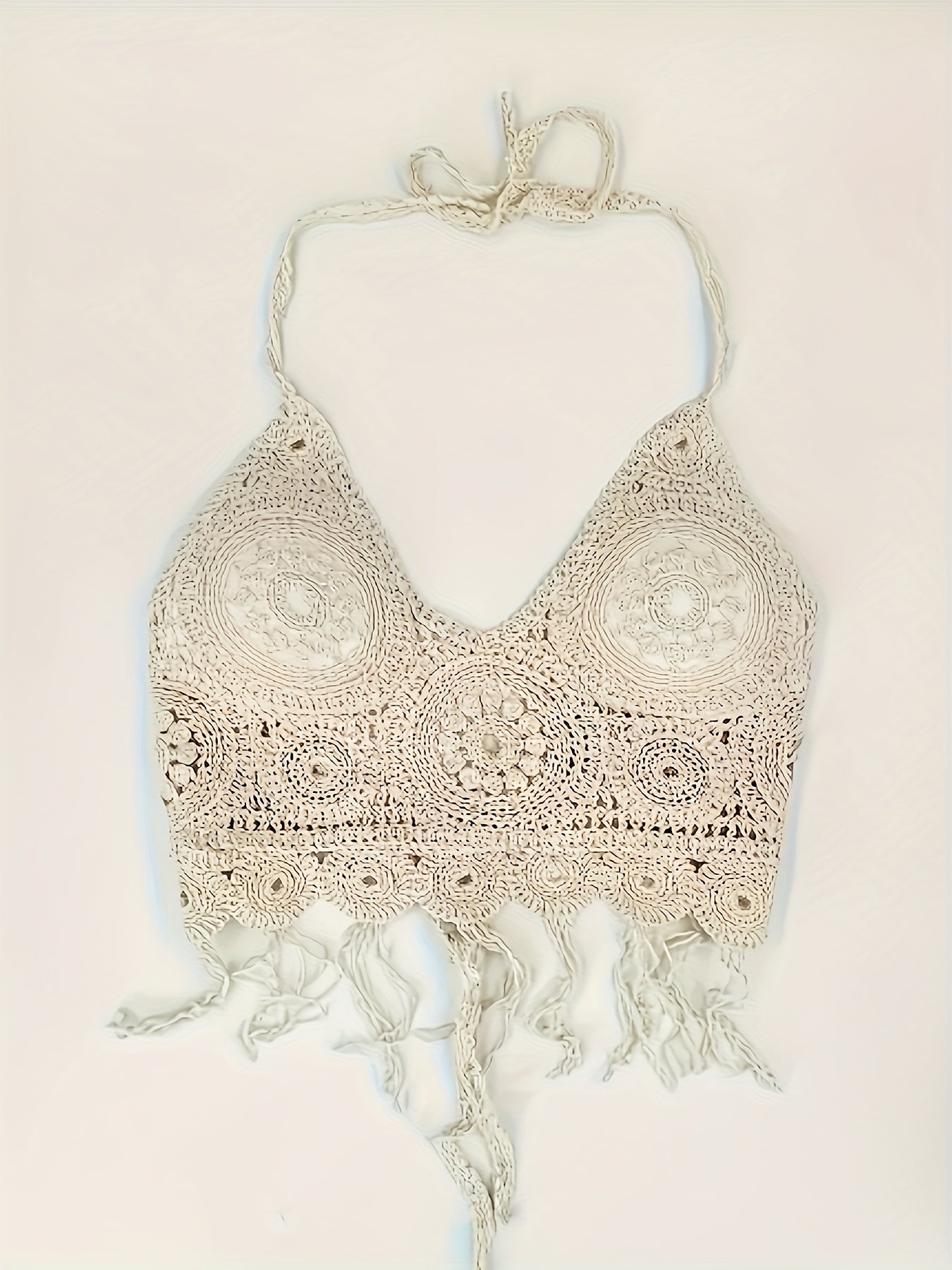 Boho Chic Womens Halter top , Hollow Out Design - , Summer Beachwear