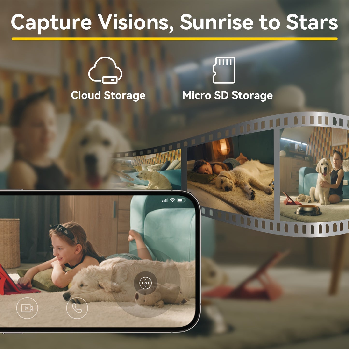 Dual-Band WiFi 2K Camera with Phone App