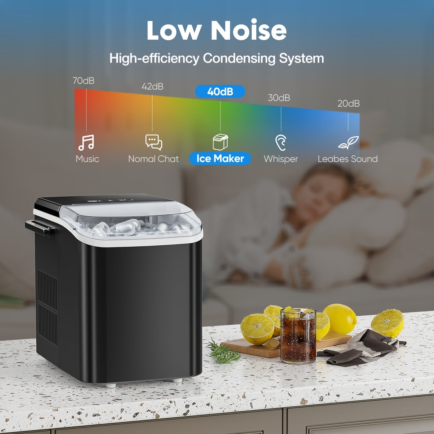 26lbs Portable Countertop Ice Maker Machine