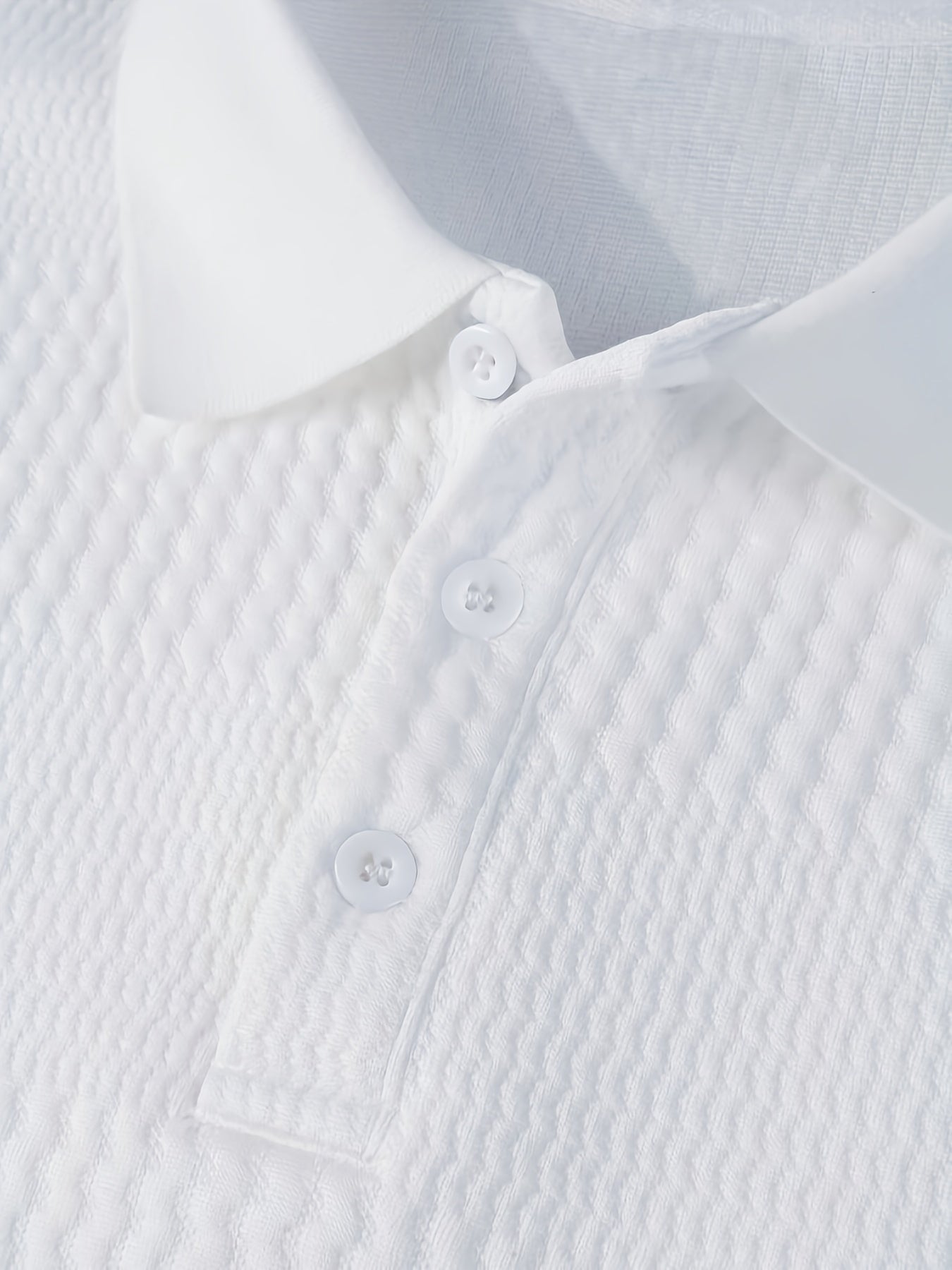 Men's Classic Solid Color Long Sleeve Button-Up Shirt